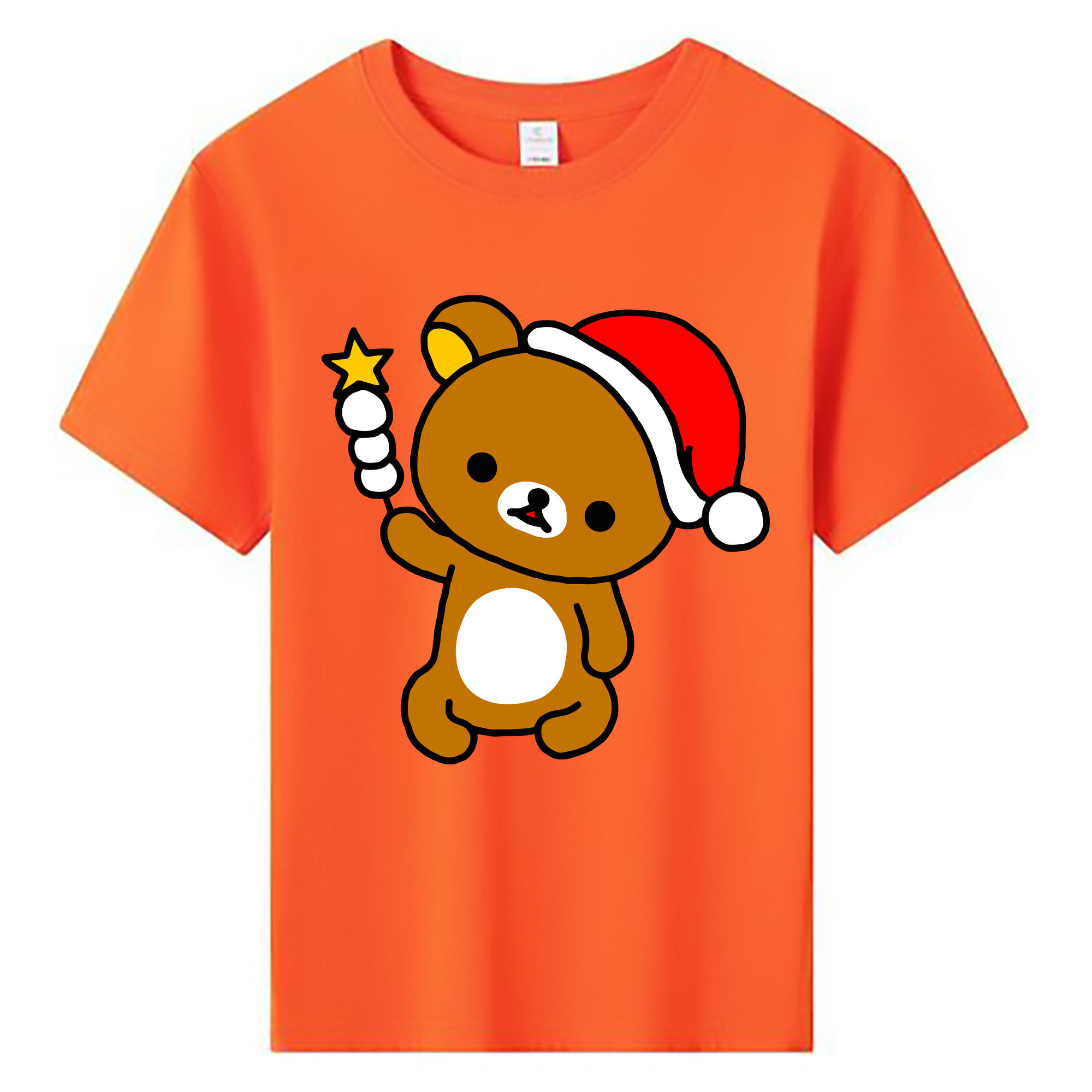 （画像用） リラックマ リラックマ キイロイトリ Rilakkuma Korilakkuma Kiiroitori 綿100％キッズTシャツ（フロントプリント）