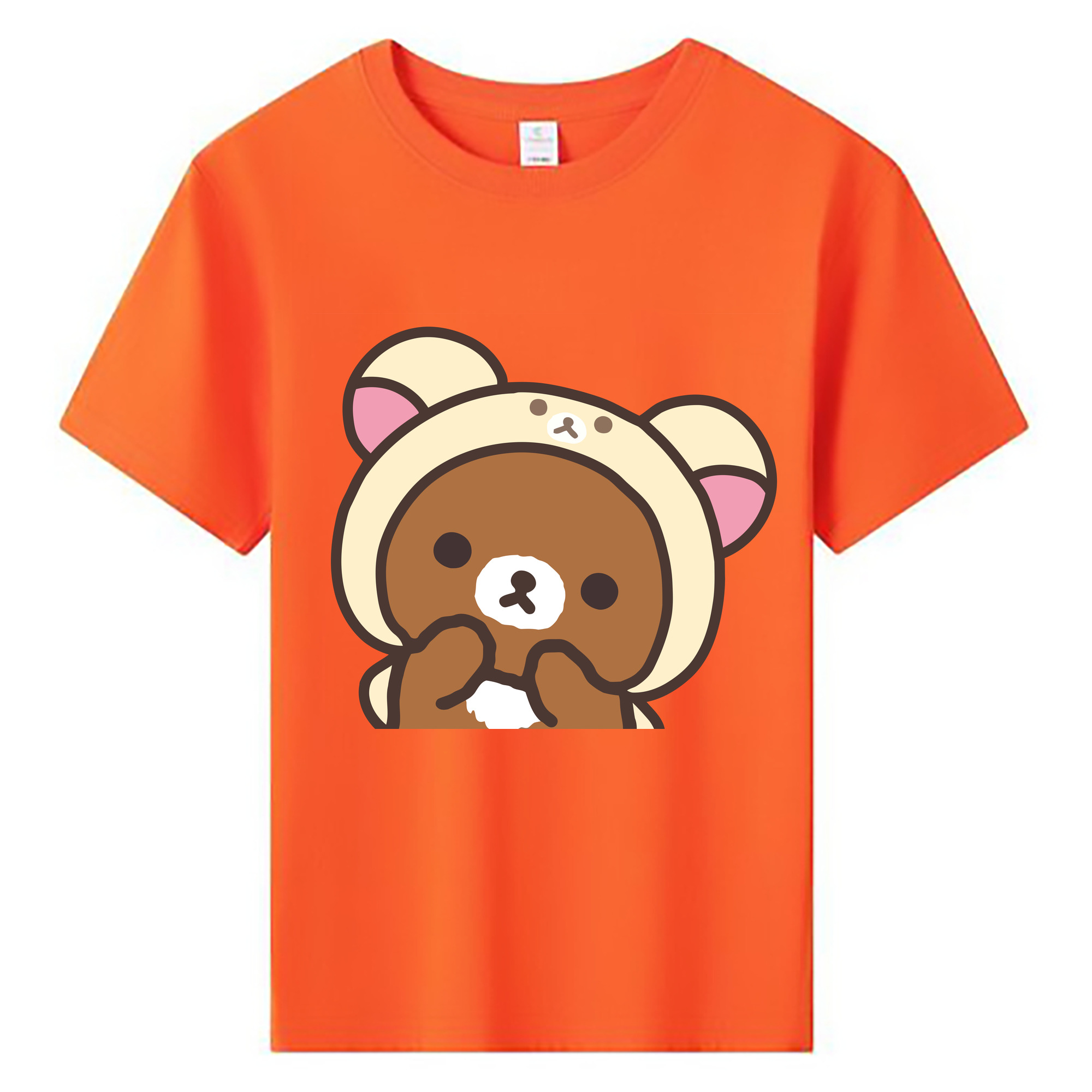 （画像用） リラックマ リラックマ キイロイトリ Rilakkuma Korilakkuma Kiiroitori 綿100％キッズTシャツ（フロントプリント）