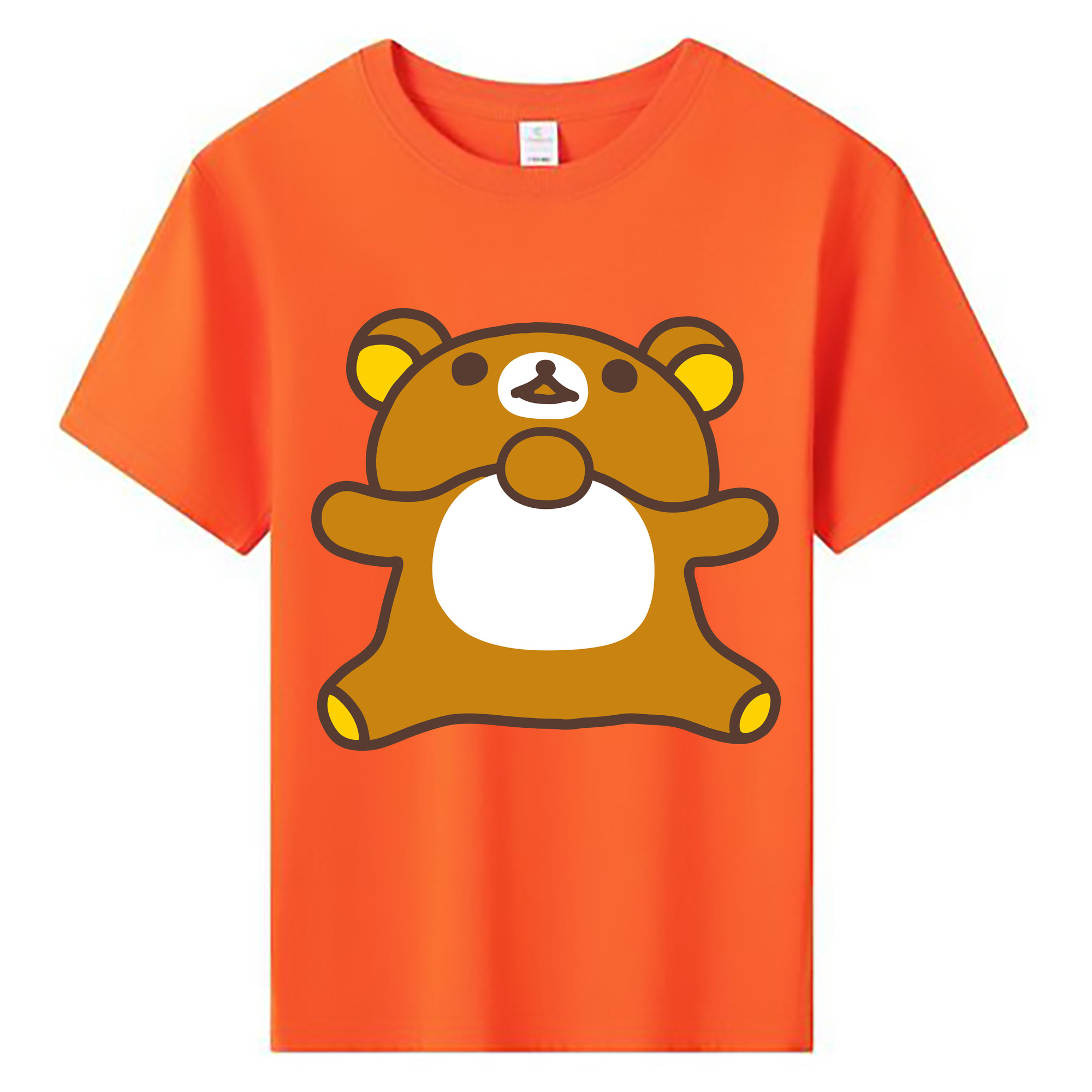 （画像用） リラックマ リラックマ キイロイトリ Rilakkuma Korilakkuma Kiiroitori 綿100％キッズTシャツ（フロントプリント）
