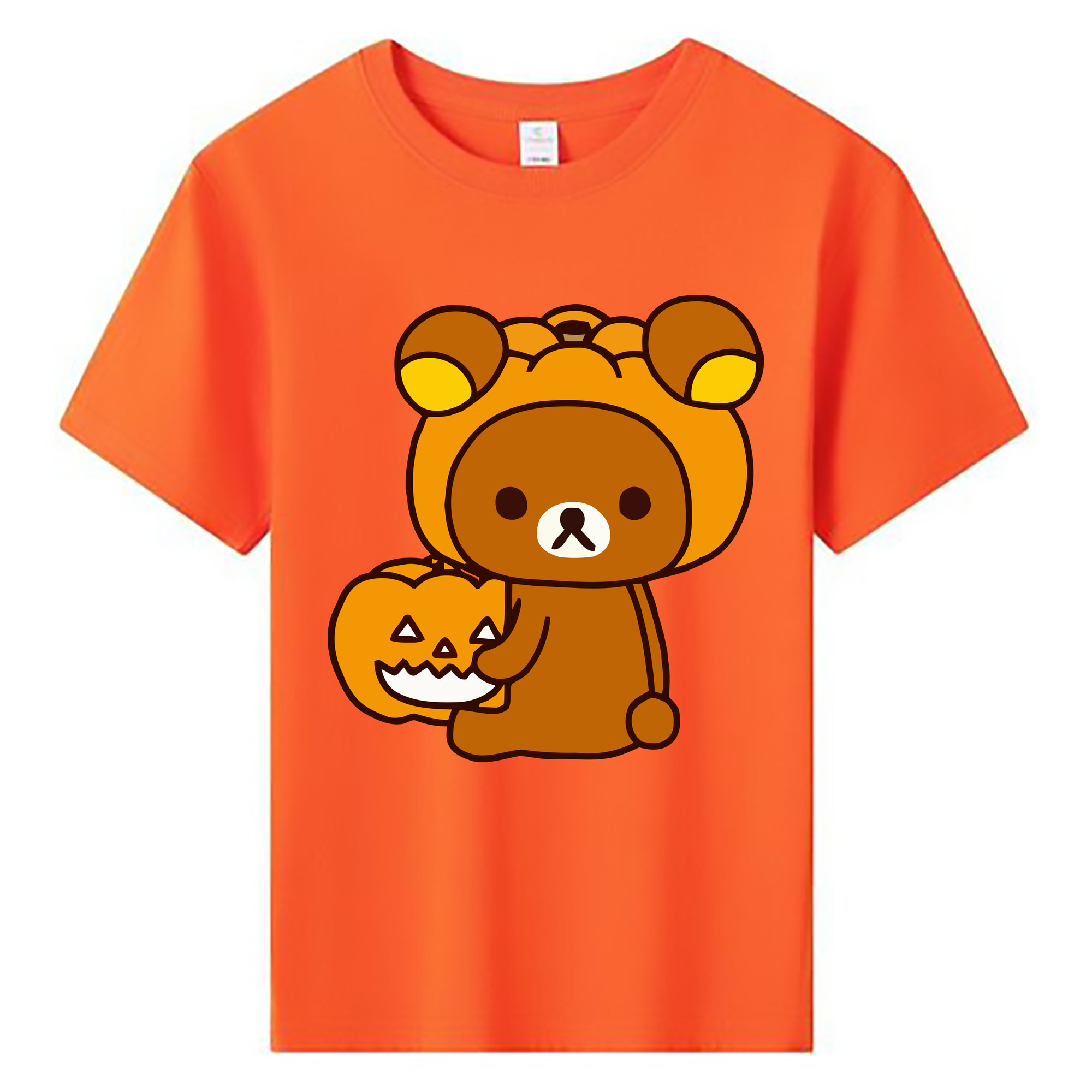（画像用） リラックマ リラックマ キイロイトリ Rilakkuma Korilakkuma Kiiroitori 綿100％キッズTシャツ（フロントプリント）