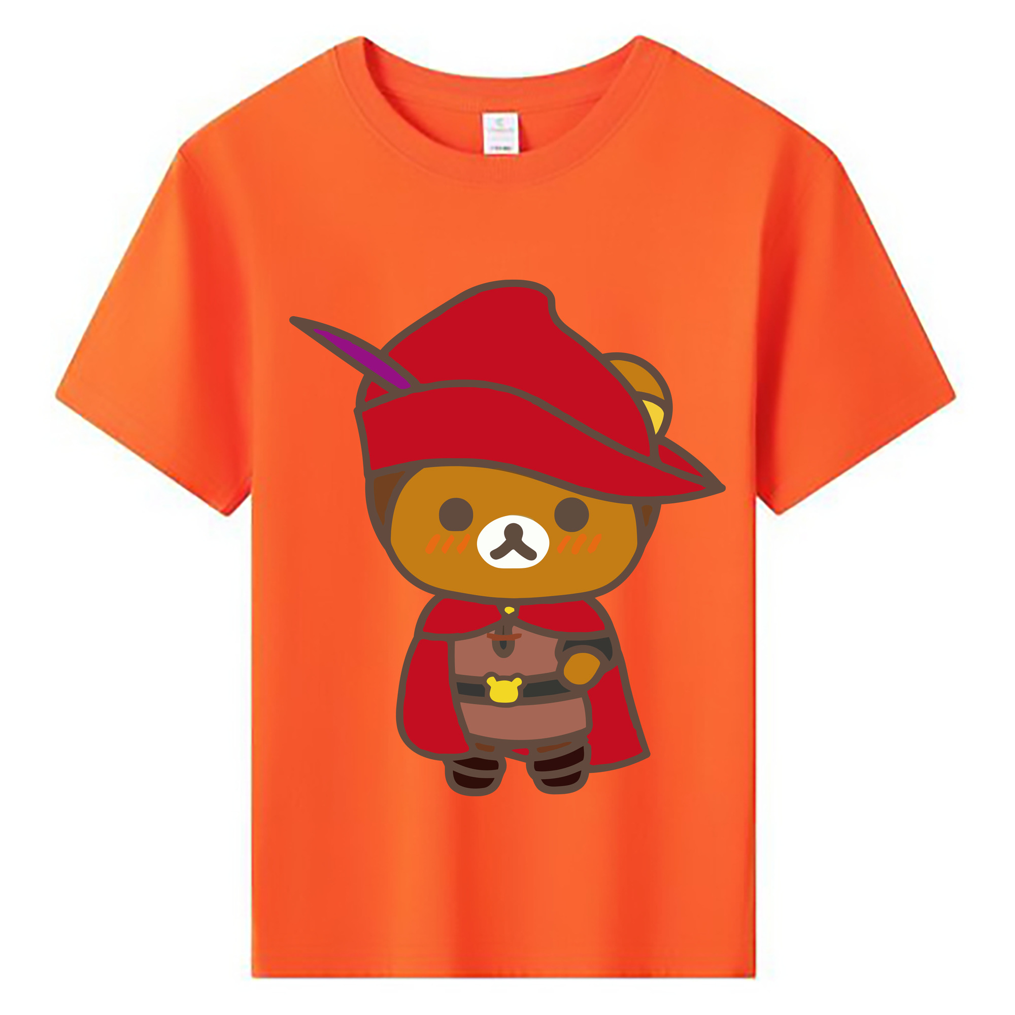 （画像用） リラックマ リラックマ キイロイトリ Rilakkuma Korilakkuma Kiiroitori 綿100％キッズTシャツ（フロントプリント）