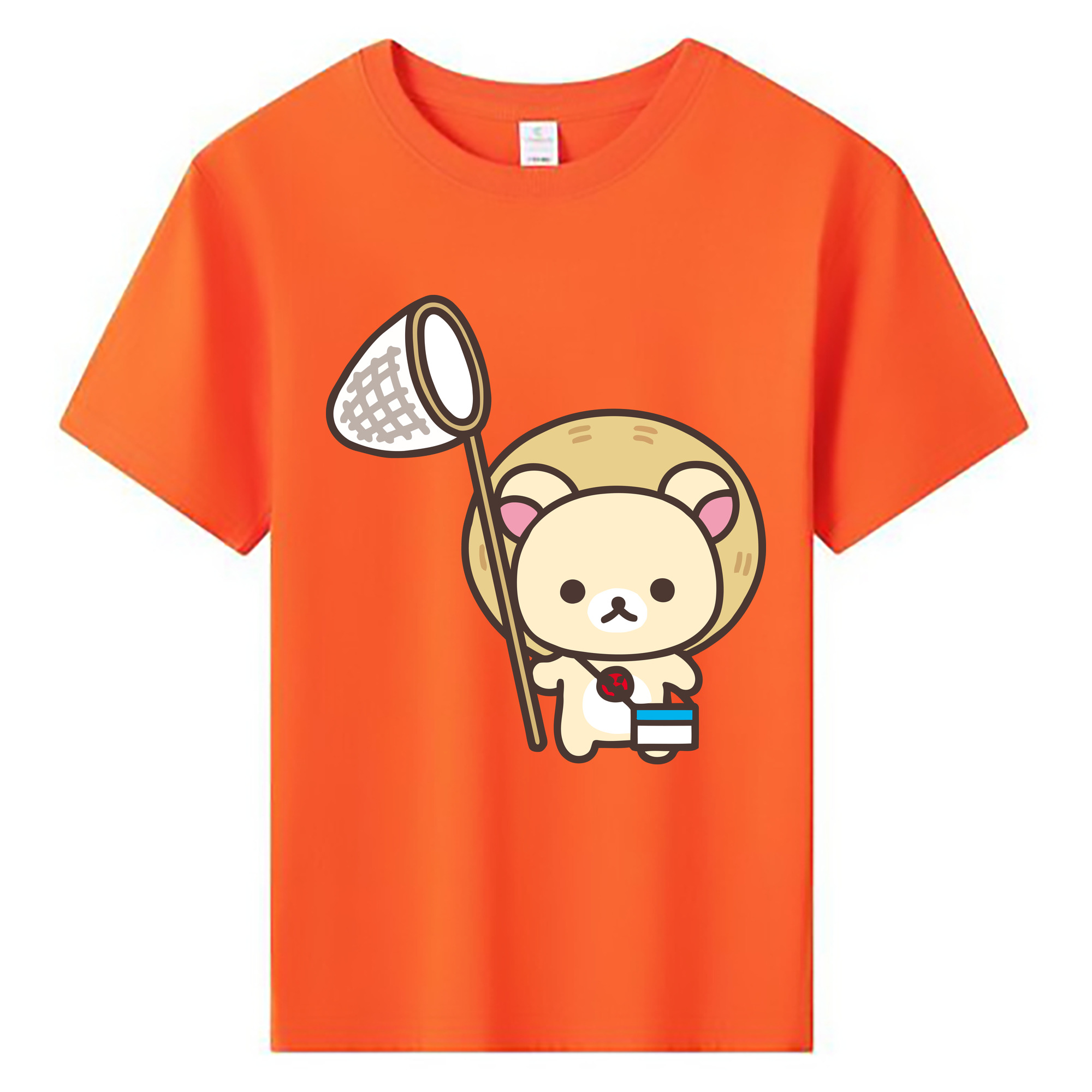 （画像用） リラックマ リラックマ キイロイトリ Rilakkuma Korilakkuma Kiiroitori 綿100％キッズTシャツ（フロントプリント）
