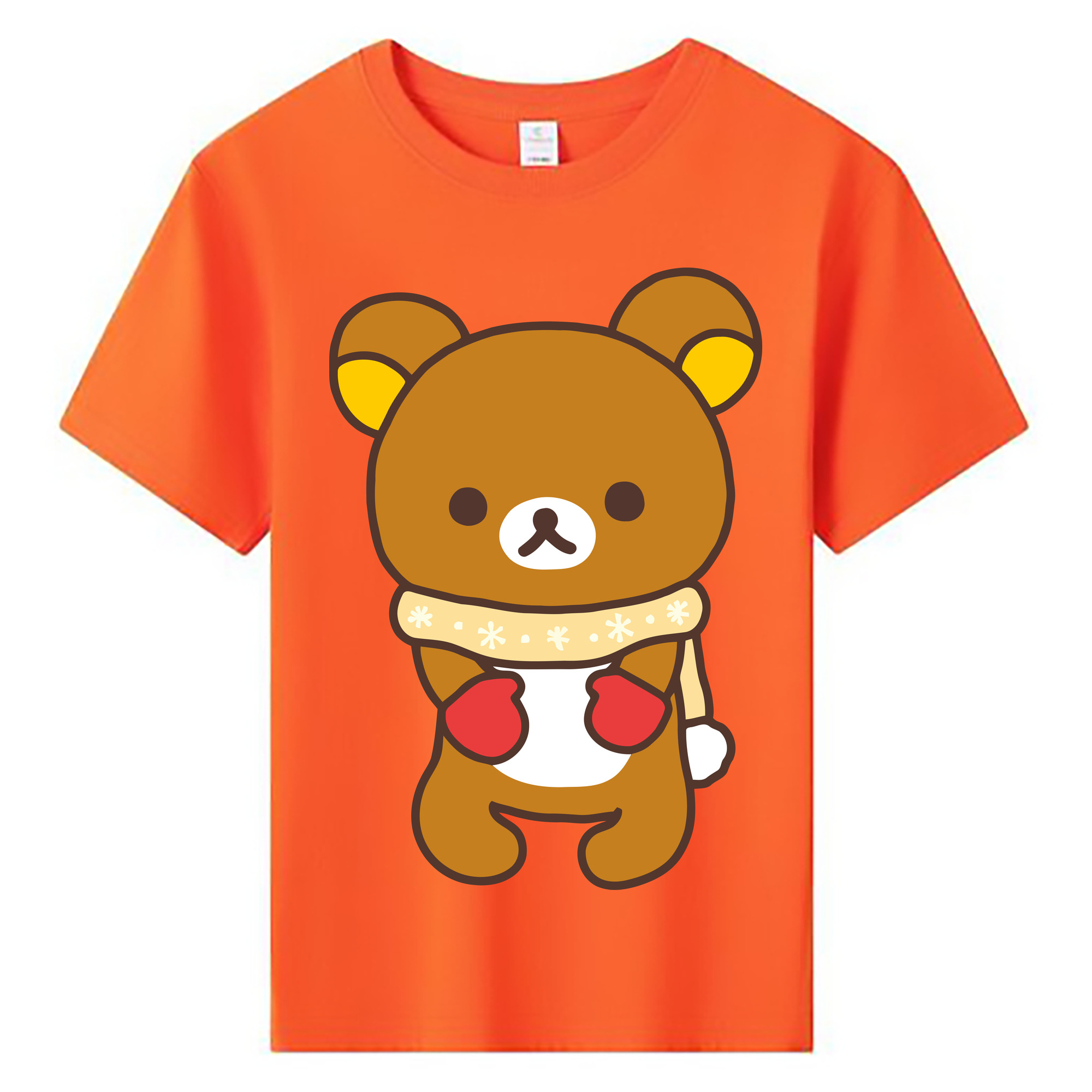 （画像用） リラックマ リラックマ キイロイトリ Rilakkuma Korilakkuma Kiiroitori 綿100％キッズTシャツ（フロントプリント）