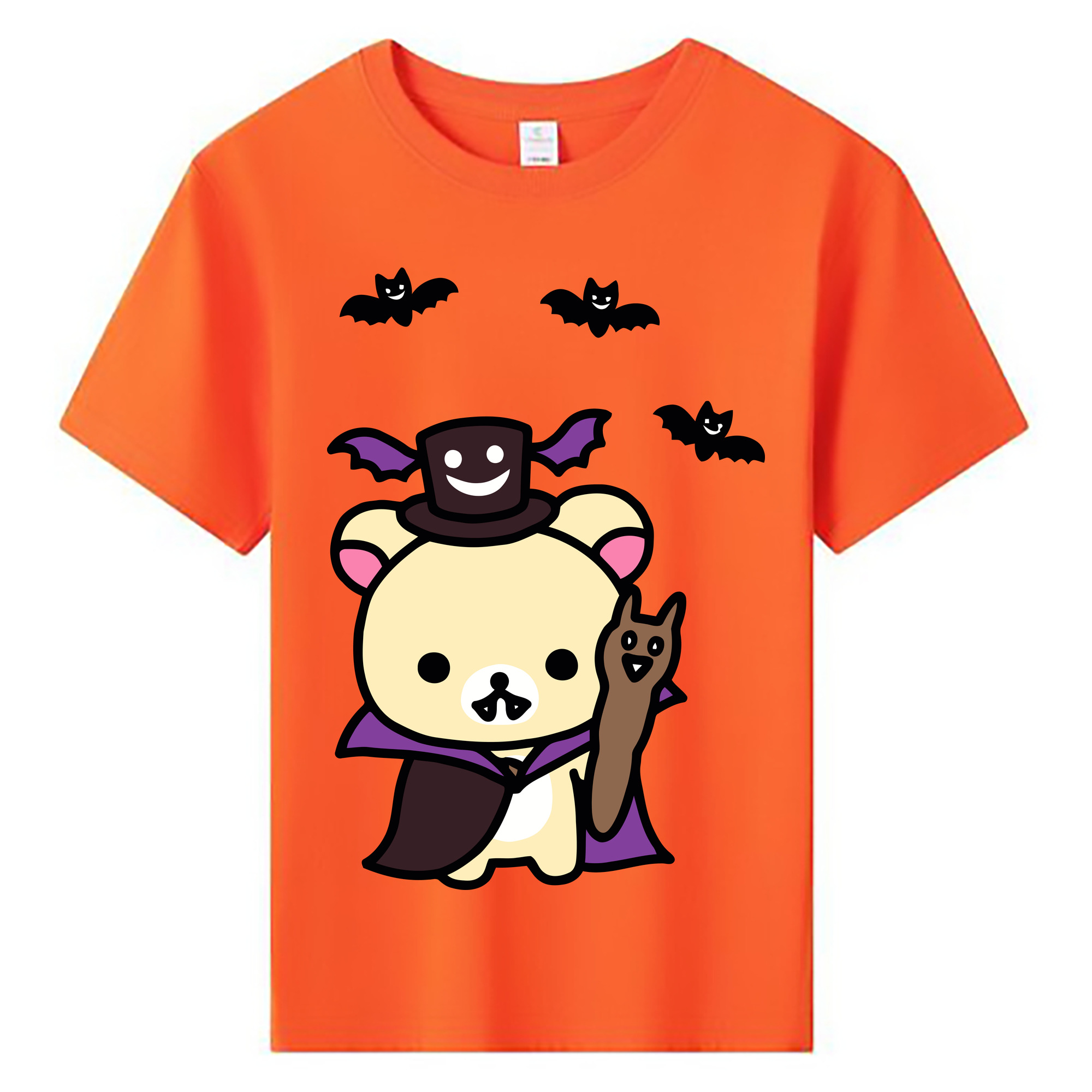 （画像用） リラックマ リラックマ キイロイトリ Rilakkuma Korilakkuma Kiiroitori 綿100％キッズTシャツ（フロントプリント）