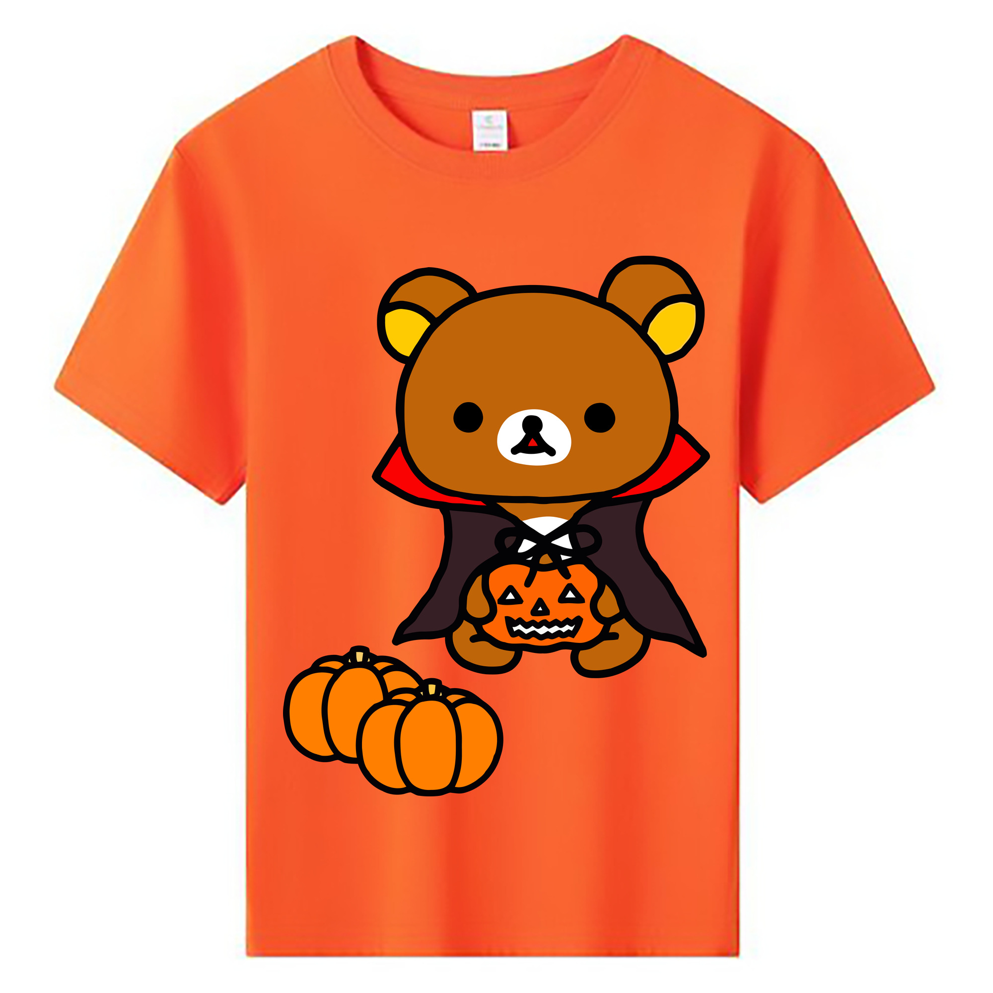 （画像用） リラックマ リラックマ キイロイトリ Rilakkuma Korilakkuma Kiiroitori 綿100％キッズTシャツ（フロントプリント）