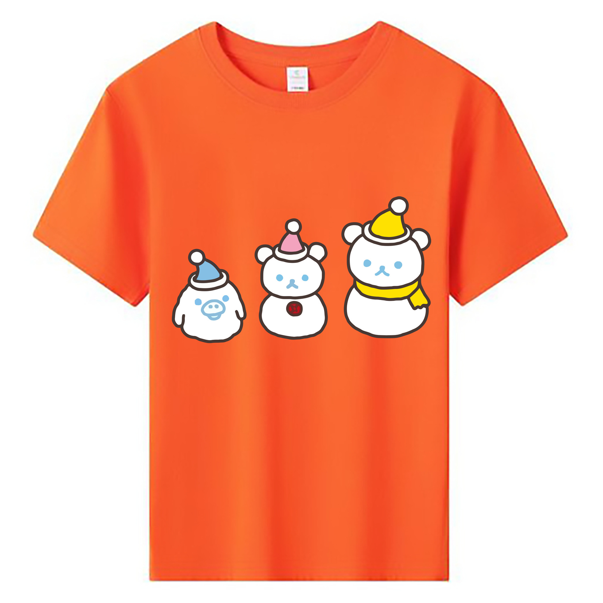 （画像用） リラックマ リラックマ キイロイトリ Rilakkuma Korilakkuma Kiiroitori 綿100％キッズTシャツ（フロントプリント）