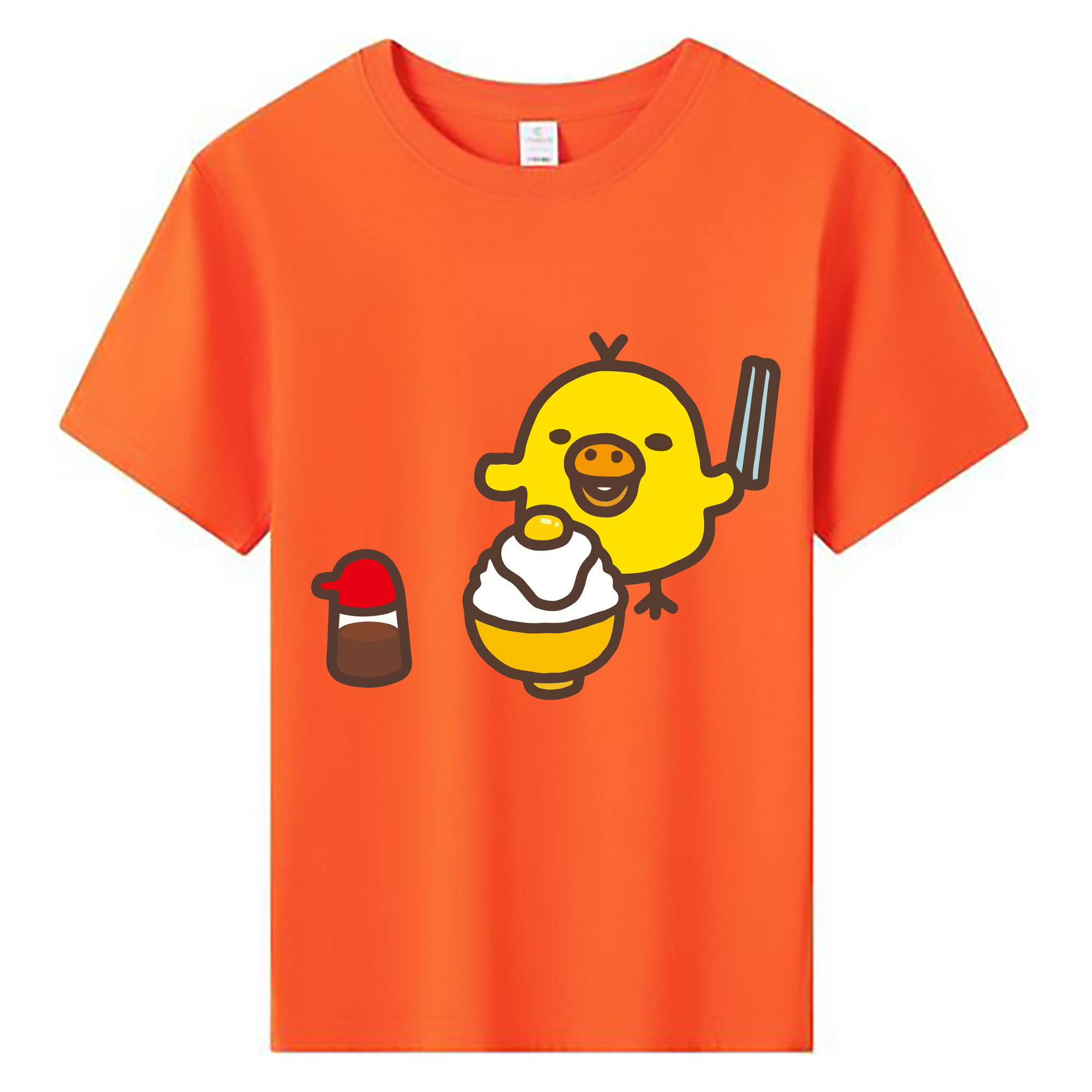 （画像用） リラックマ リラックマ キイロイトリ Rilakkuma Korilakkuma Kiiroitori 綿100％キッズTシャツ（フロントプリント）