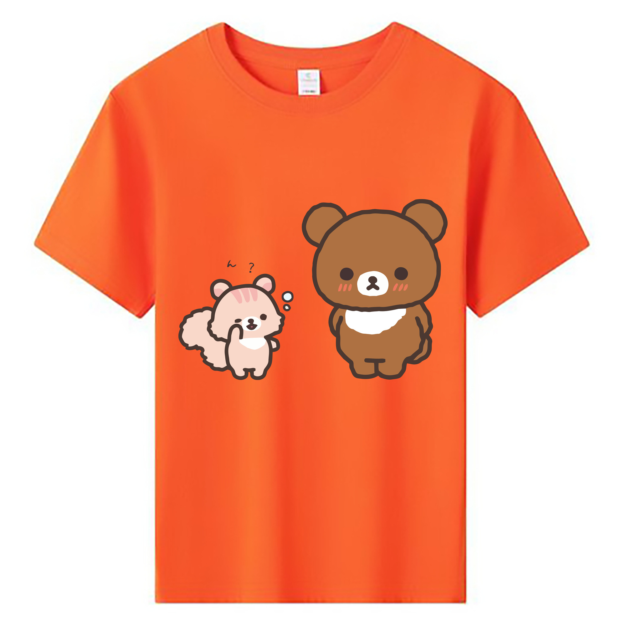 （画像用） リラックマ リラックマ キイロイトリ Rilakkuma Korilakkuma Kiiroitori 綿100％キッズTシャツ（フロントプリント）