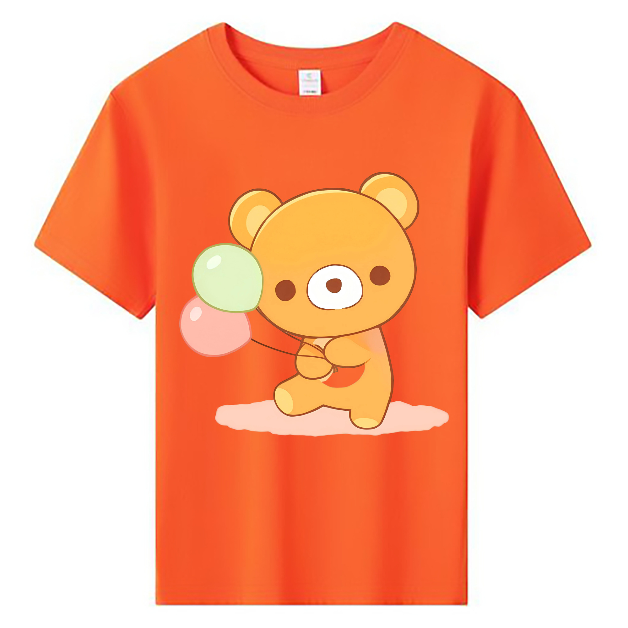 （画像用） リラックマ リラックマ キイロイトリ Rilakkuma Korilakkuma Kiiroitori 綿100％キッズTシャツ（フロントプリント）