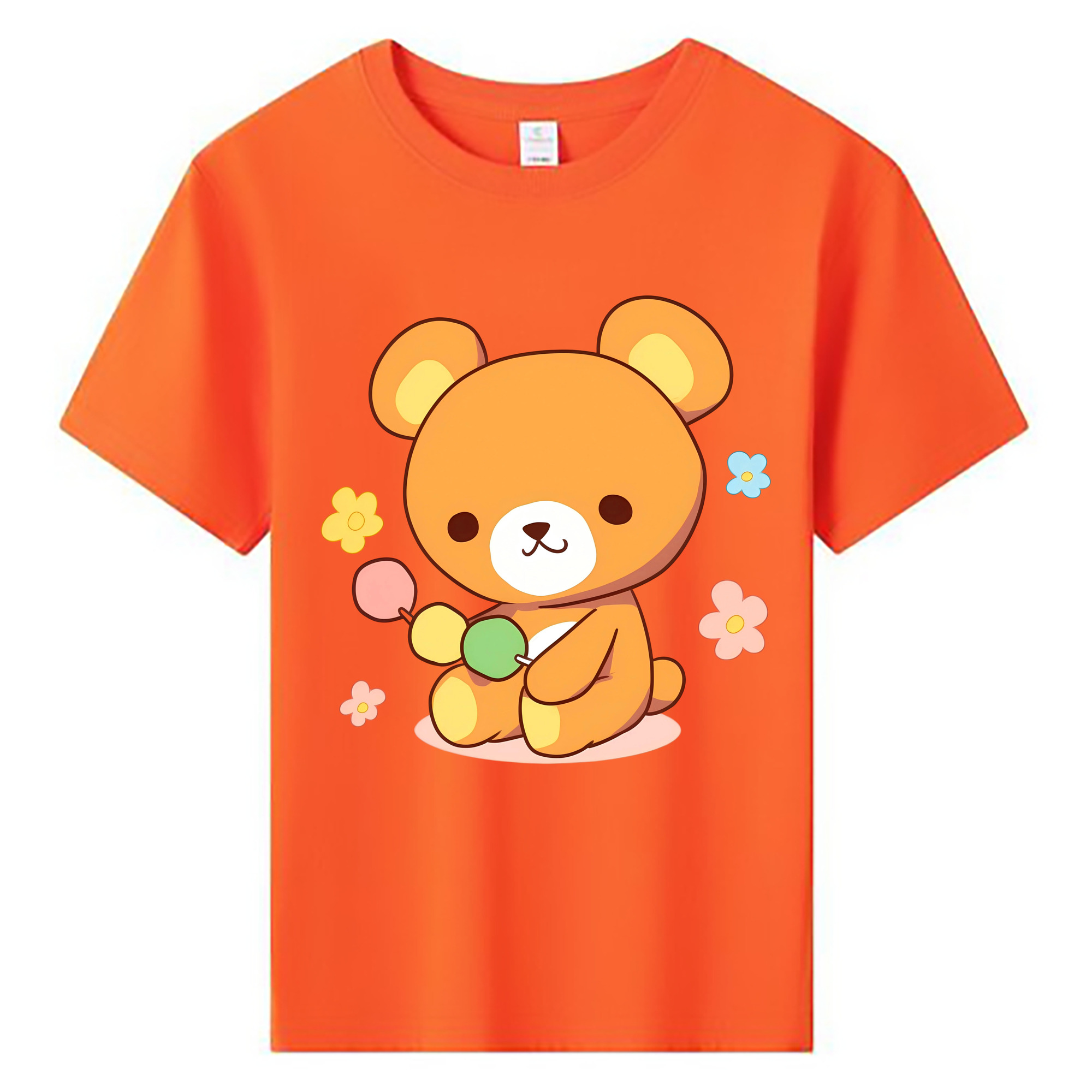 （画像用） リラックマ リラックマ キイロイトリ Rilakkuma Korilakkuma Kiiroitori 綿100％キッズTシャツ（フロントプリント）