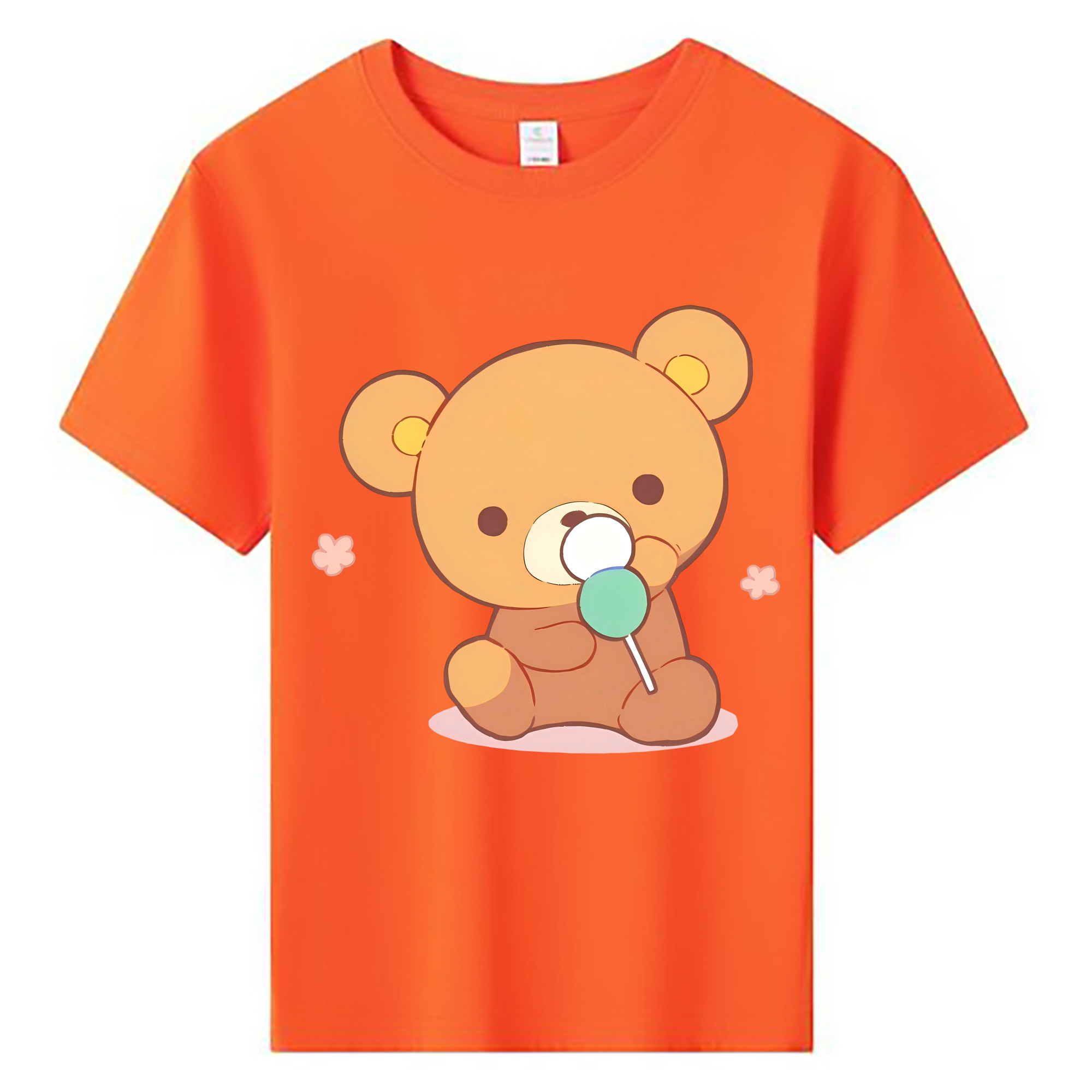 （画像用） リラックマ リラックマ キイロイトリ Rilakkuma Korilakkuma Kiiroitori 綿100％キッズTシャツ（フロントプリント）