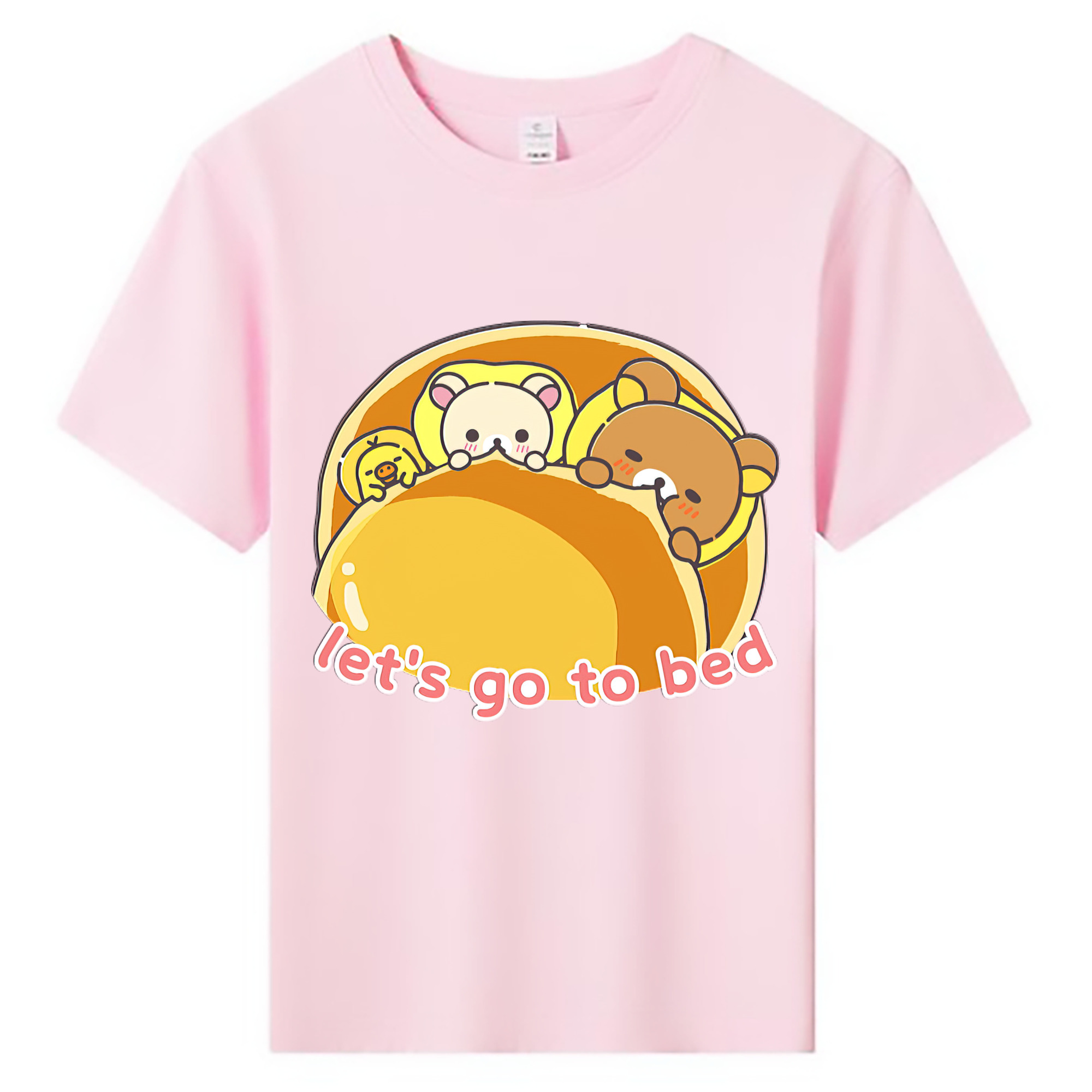 （画像用） リラックマ リラックマ キイロイトリ Rilakkuma Korilakkuma Kiiroitori 綿100％キッズTシャツ（フロントプリント）