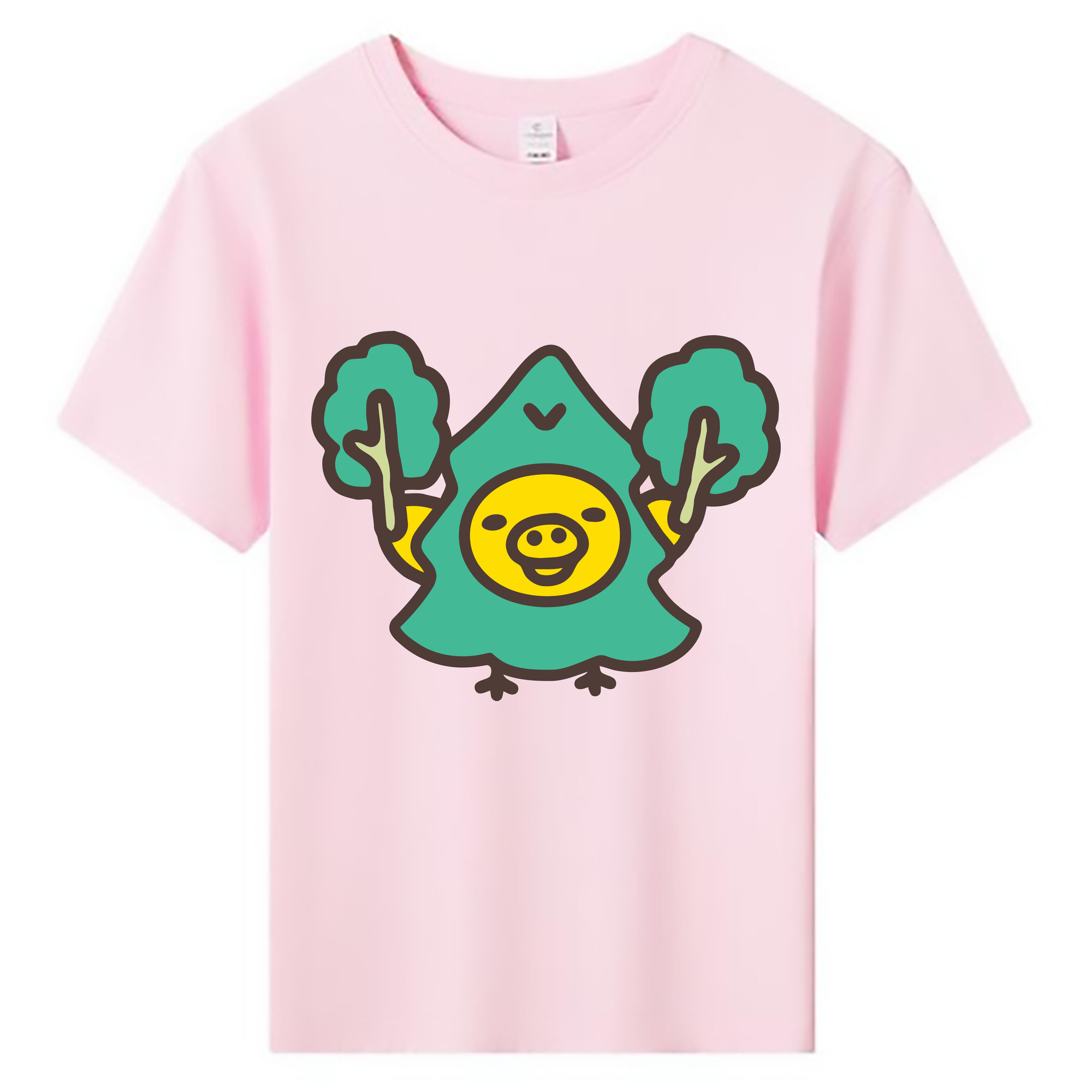（画像用） リラックマ リラックマ キイロイトリ Rilakkuma Korilakkuma Kiiroitori 綿100％キッズTシャツ（フロントプリント）