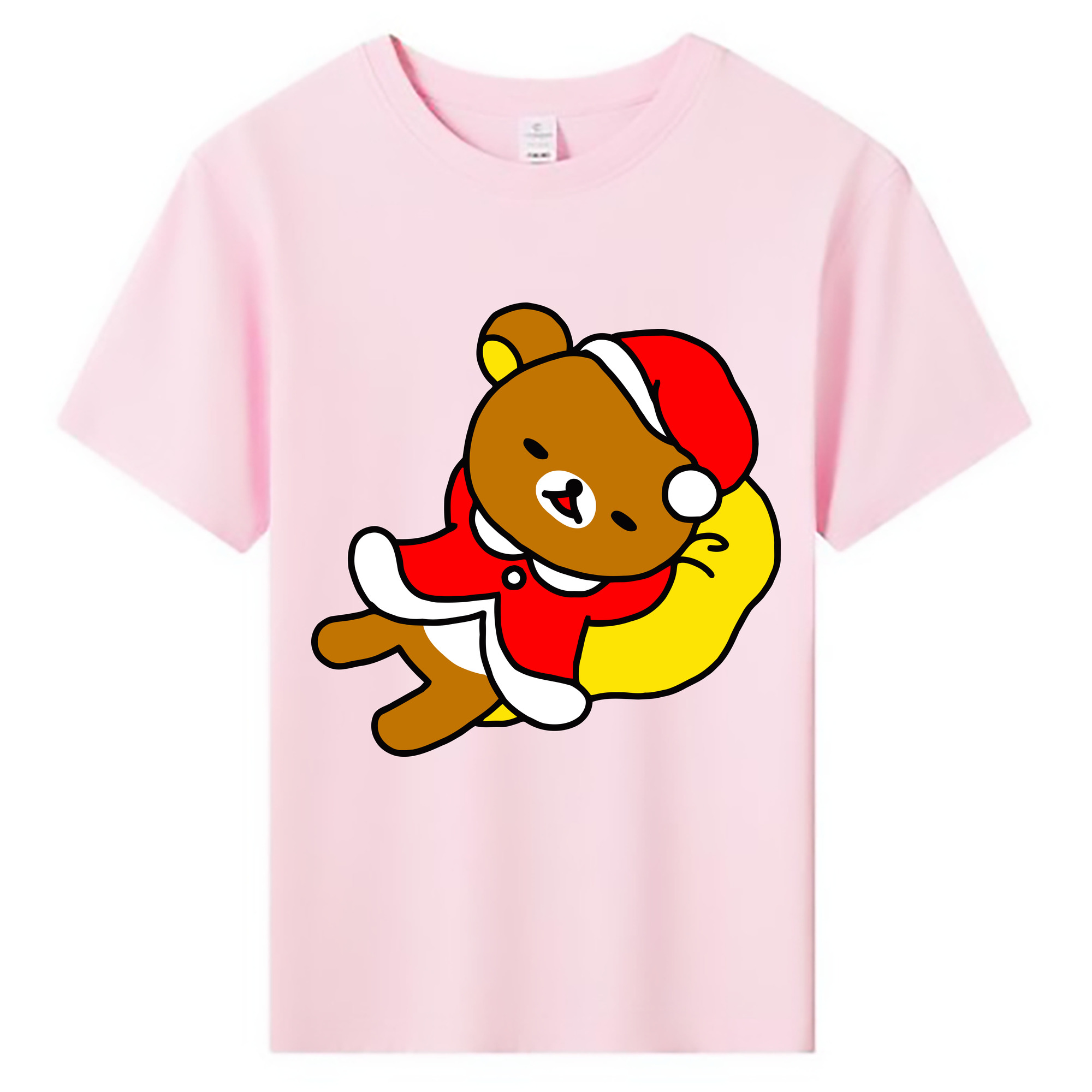 （画像用） リラックマ リラックマ キイロイトリ Rilakkuma Korilakkuma Kiiroitori 綿100％キッズTシャツ（フロントプリント）