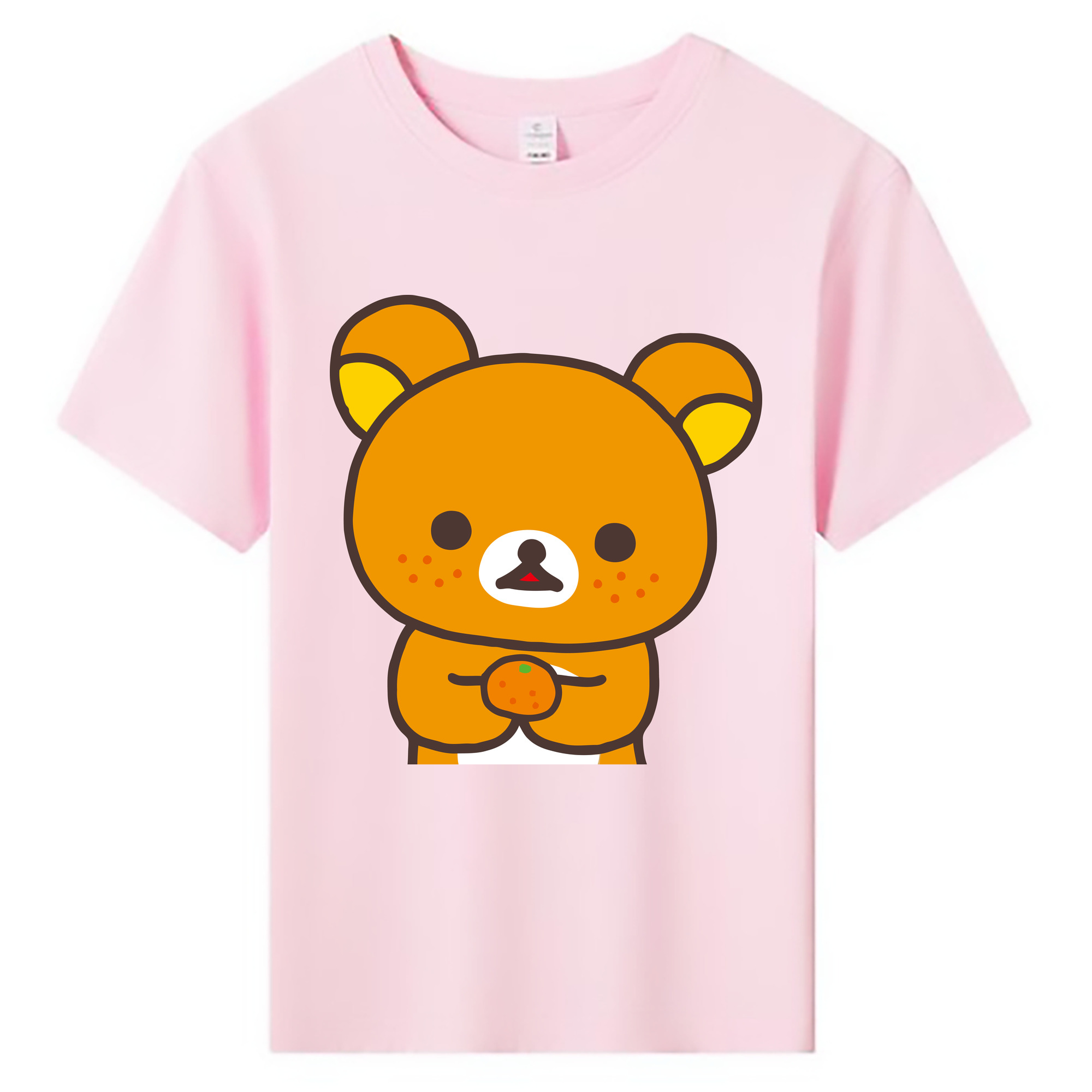 （画像用） リラックマ リラックマ キイロイトリ Rilakkuma Korilakkuma Kiiroitori 綿100％キッズTシャツ（フロントプリント）