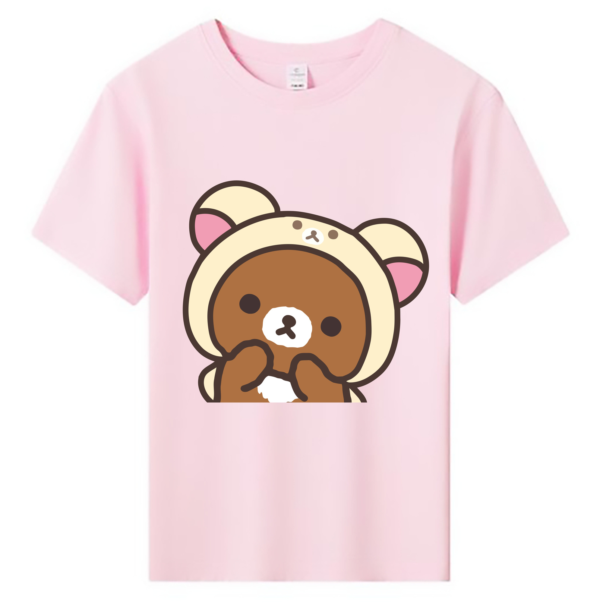 （画像用） リラックマ リラックマ キイロイトリ Rilakkuma Korilakkuma Kiiroitori 綿100％キッズTシャツ（フロントプリント）