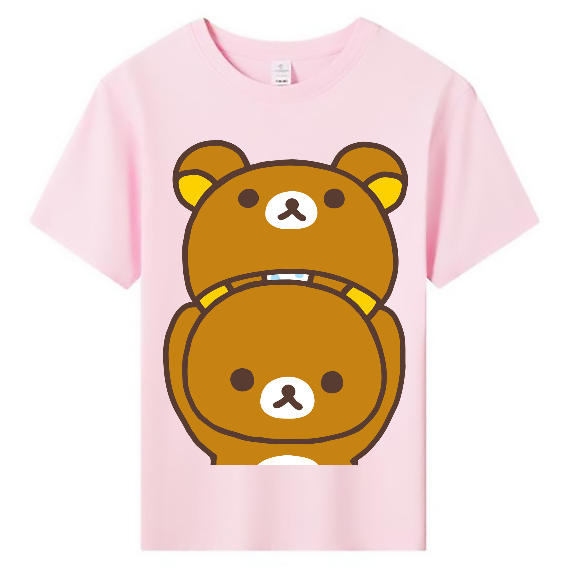 （画像用） リラックマ リラックマ キイロイトリ Rilakkuma Korilakkuma Kiiroitori 綿100％キッズTシャツ（フロントプリント）