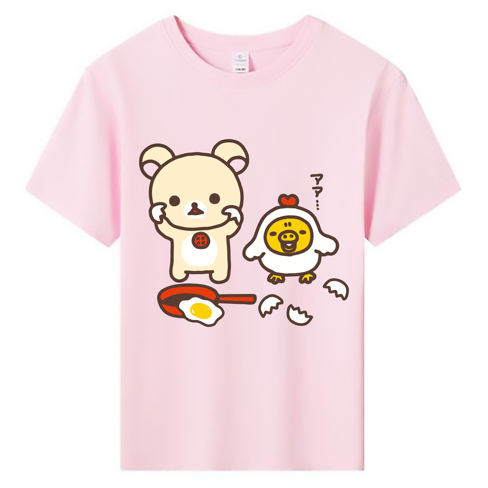 （画像用） リラックマ リラックマ キイロイトリ Rilakkuma Korilakkuma Kiiroitori 綿100％キッズTシャツ（フロントプリント）