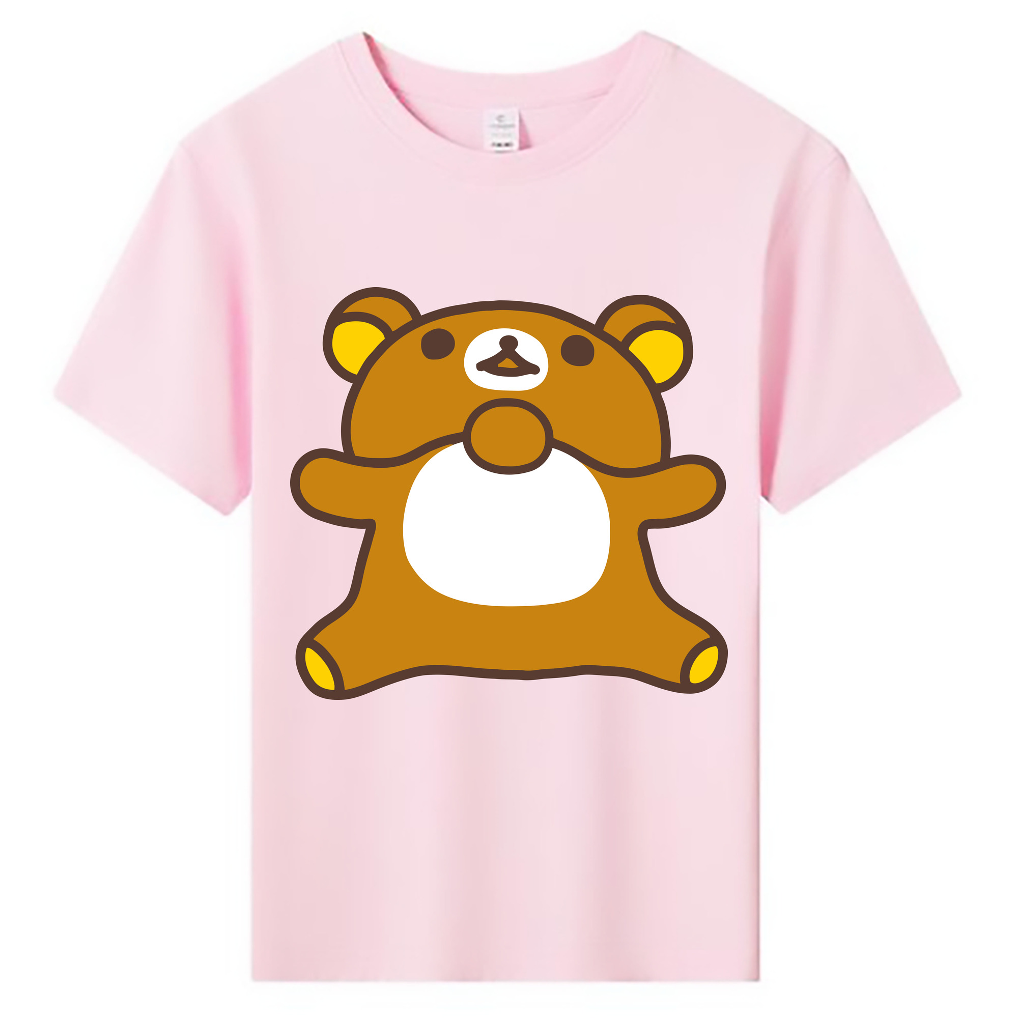 （画像用） リラックマ リラックマ キイロイトリ Rilakkuma Korilakkuma Kiiroitori 綿100％キッズTシャツ（フロントプリント）