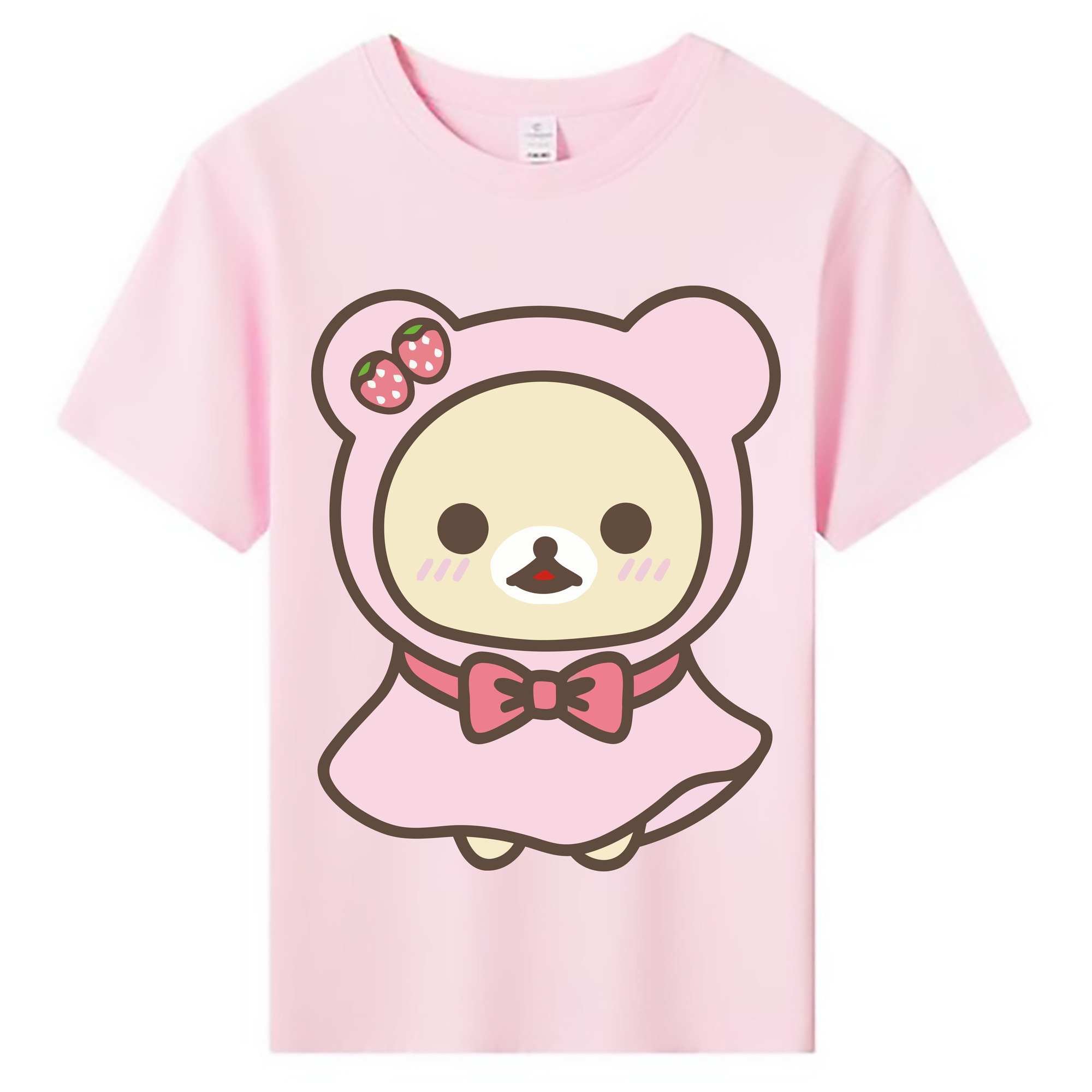 （画像用） リラックマ リラックマ キイロイトリ Rilakkuma Korilakkuma Kiiroitori 綿100％キッズTシャツ（フロントプリント）