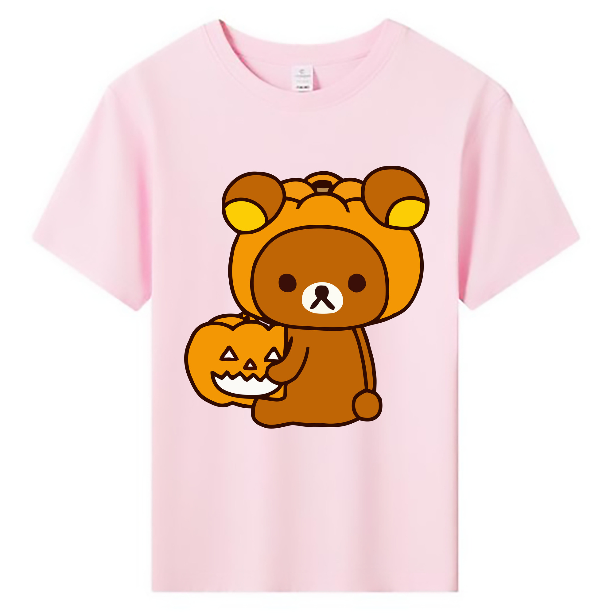 （画像用） リラックマ リラックマ キイロイトリ Rilakkuma Korilakkuma Kiiroitori 綿100％キッズTシャツ（フロントプリント）