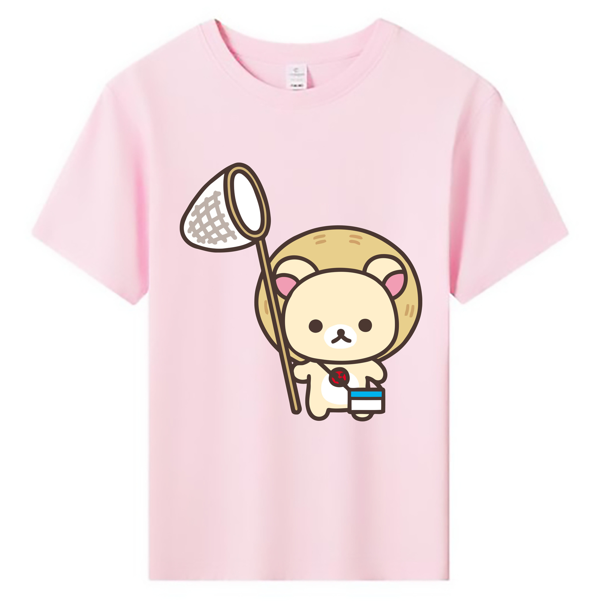 （画像用） リラックマ リラックマ キイロイトリ Rilakkuma Korilakkuma Kiiroitori 綿100％キッズTシャツ（フロントプリント）
