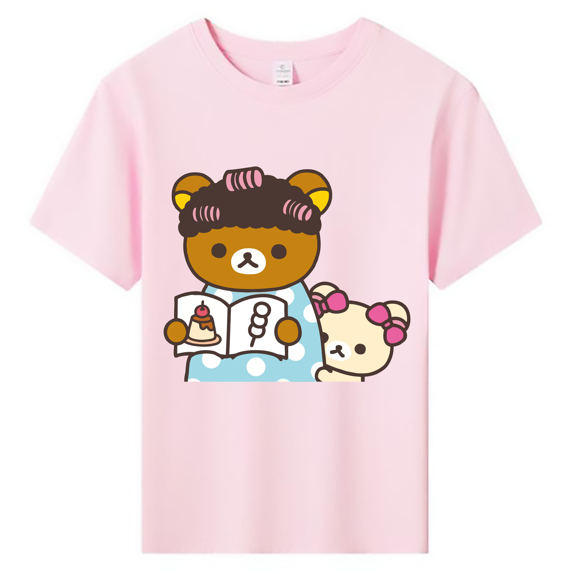 （画像用） リラックマ リラックマ キイロイトリ Rilakkuma Korilakkuma Kiiroitori 綿100％キッズTシャツ（フロントプリント）