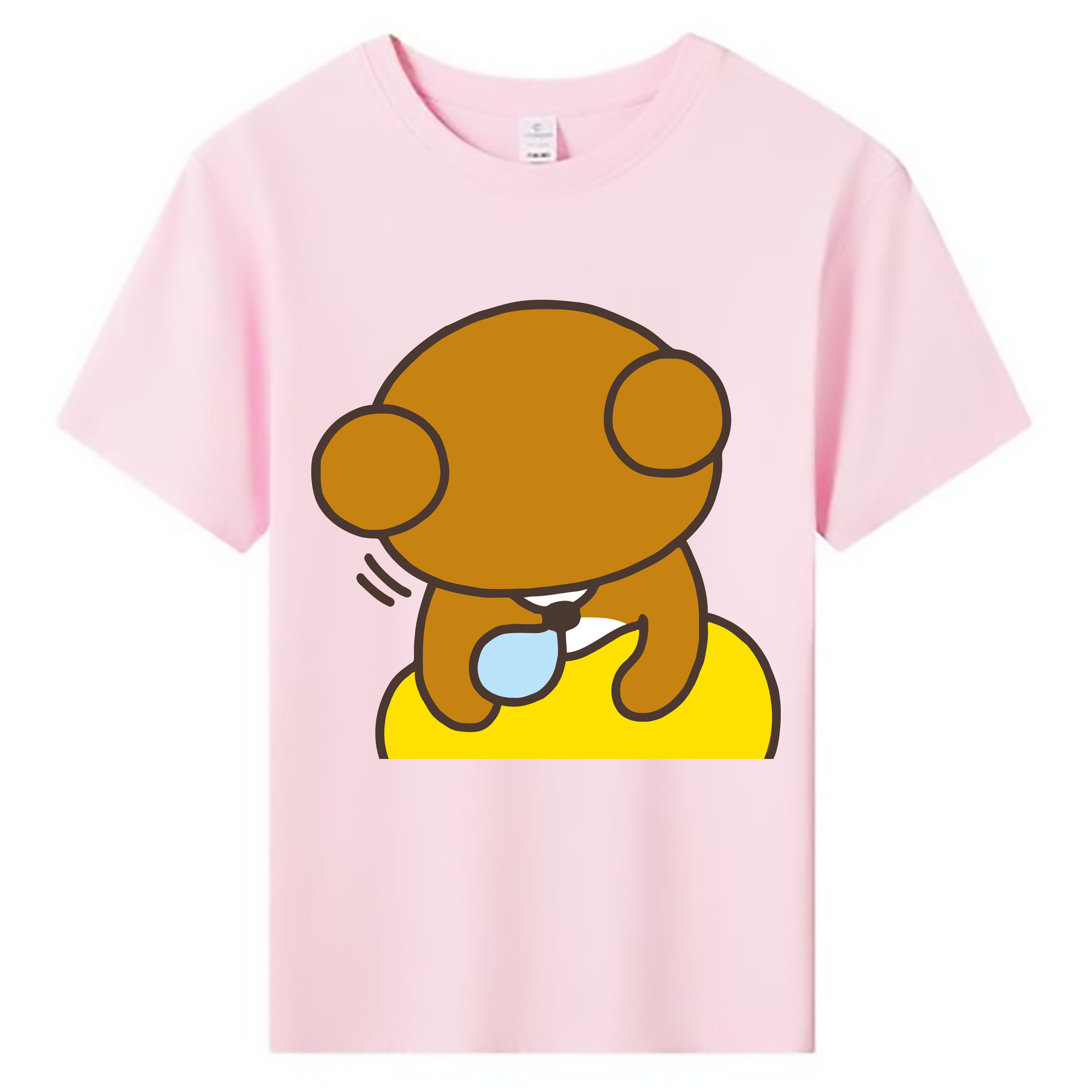 （画像用） リラックマ リラックマ キイロイトリ Rilakkuma Korilakkuma Kiiroitori 綿100％キッズTシャツ（フロントプリント）