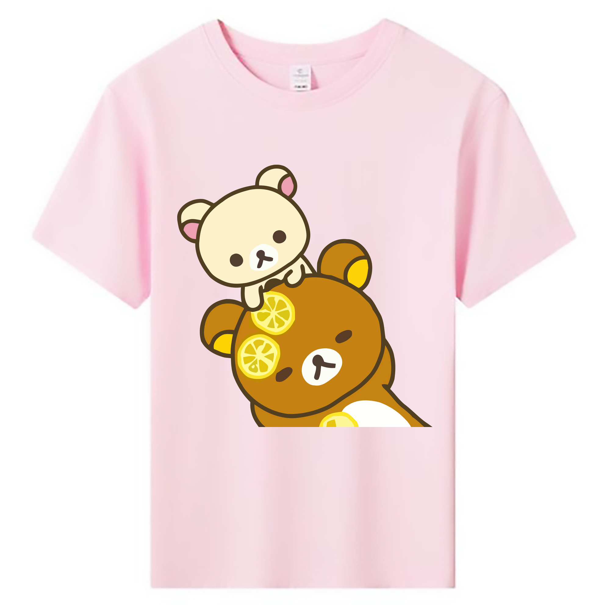 （画像用） リラックマ リラックマ キイロイトリ Rilakkuma Korilakkuma Kiiroitori 綿100％キッズTシャツ（フロントプリント）