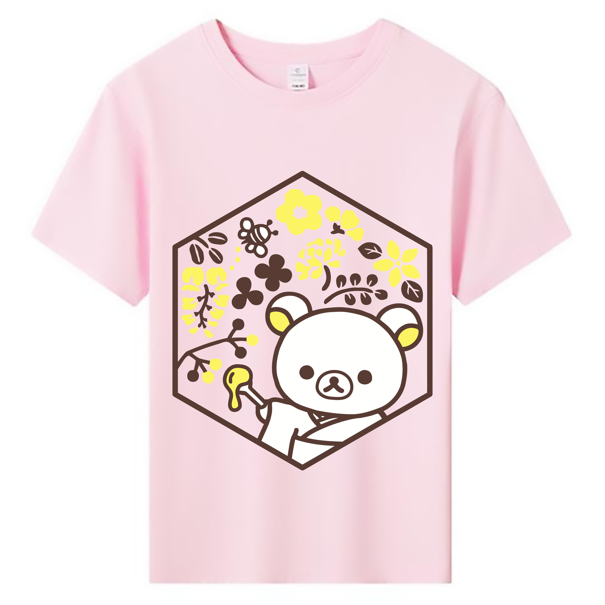 （画像用） リラックマ リラックマ キイロイトリ Rilakkuma Korilakkuma Kiiroitori 綿100％キッズTシャツ（フロントプリント）