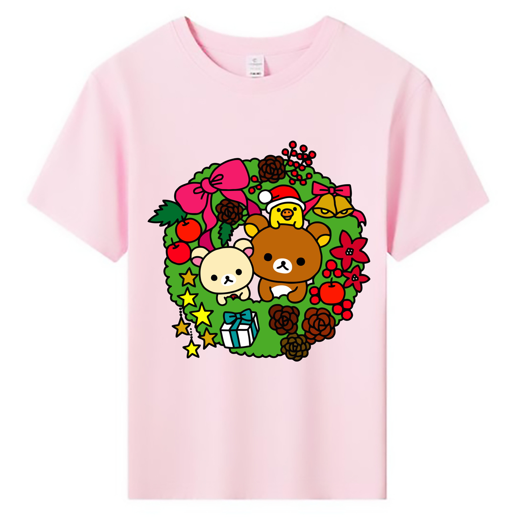 （画像用） リラックマ リラックマ キイロイトリ Rilakkuma Korilakkuma Kiiroitori 綿100％キッズTシャツ（フロントプリント）