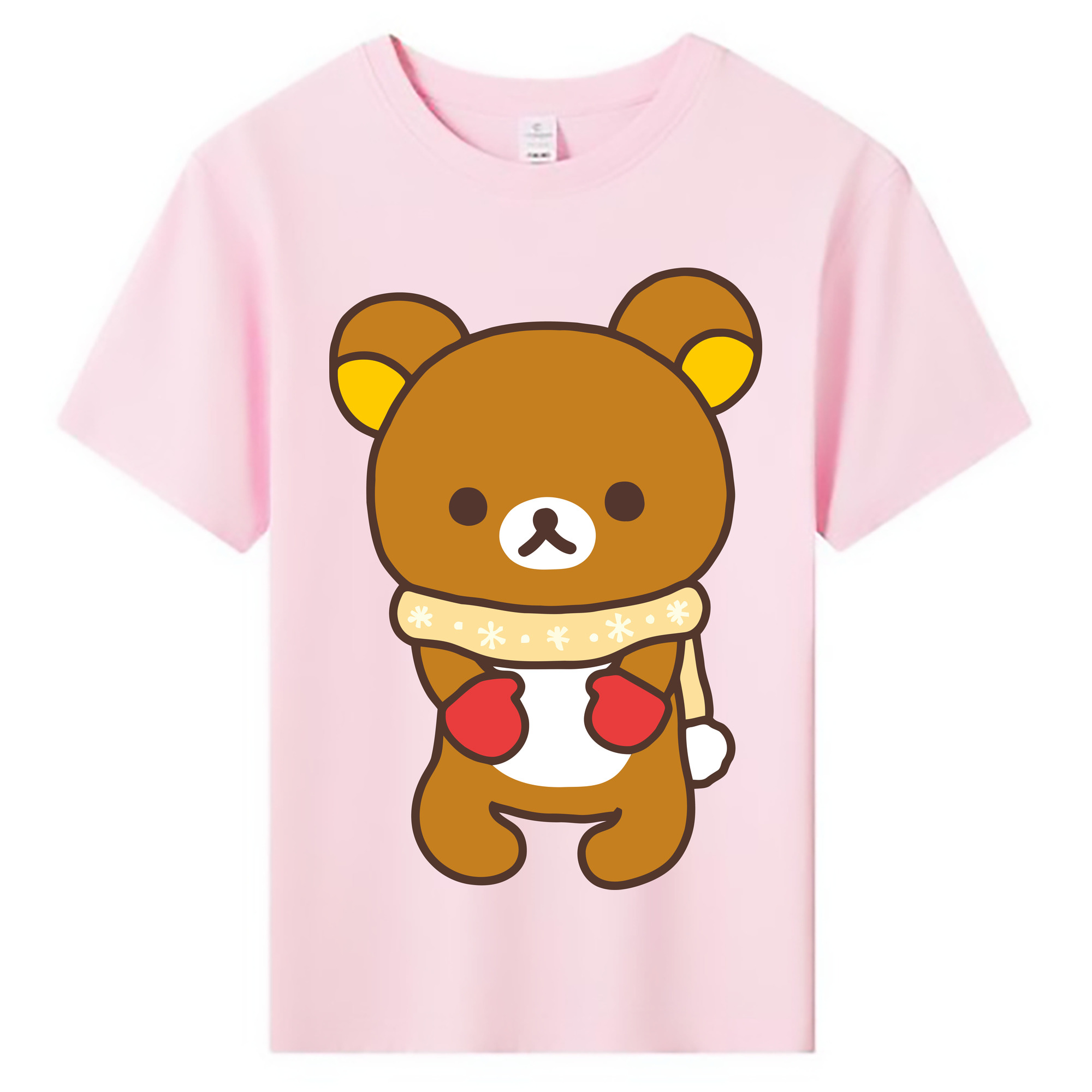 （画像用） リラックマ リラックマ キイロイトリ Rilakkuma Korilakkuma Kiiroitori 綿100％キッズTシャツ（フロントプリント）