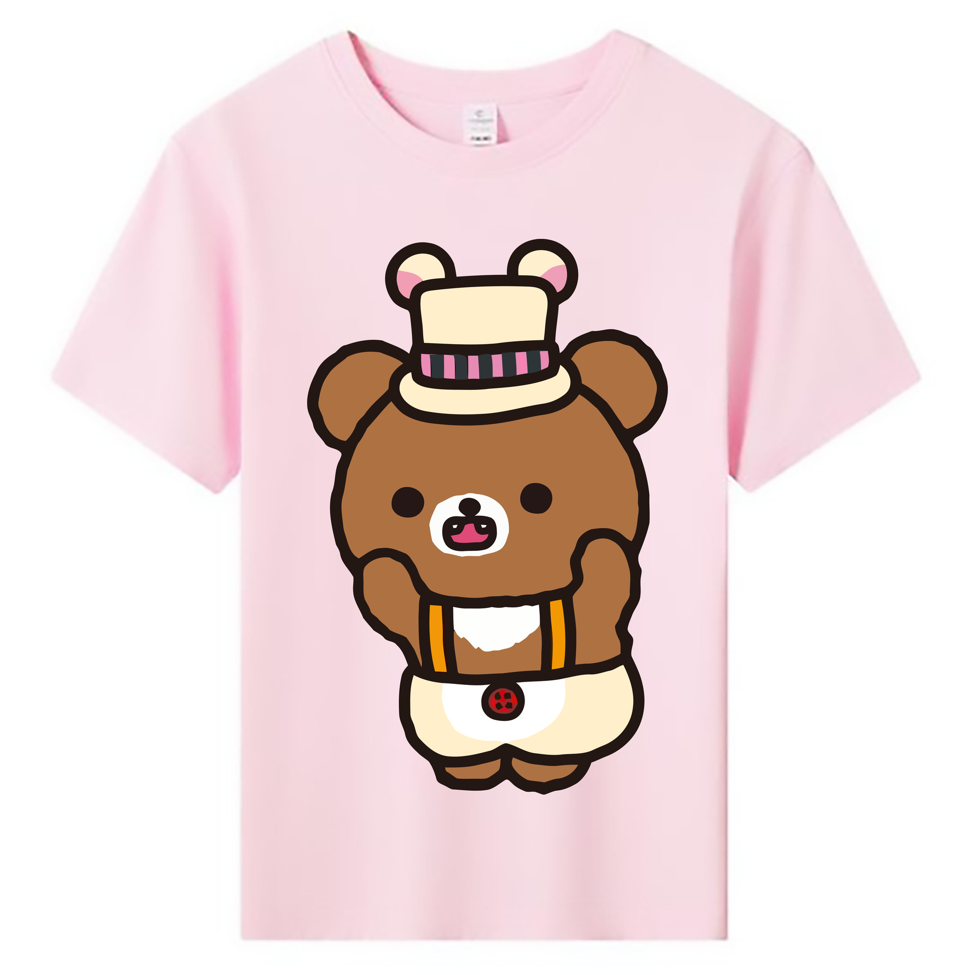 （画像用） リラックマ リラックマ キイロイトリ Rilakkuma Korilakkuma Kiiroitori 綿100％キッズTシャツ（フロントプリント）