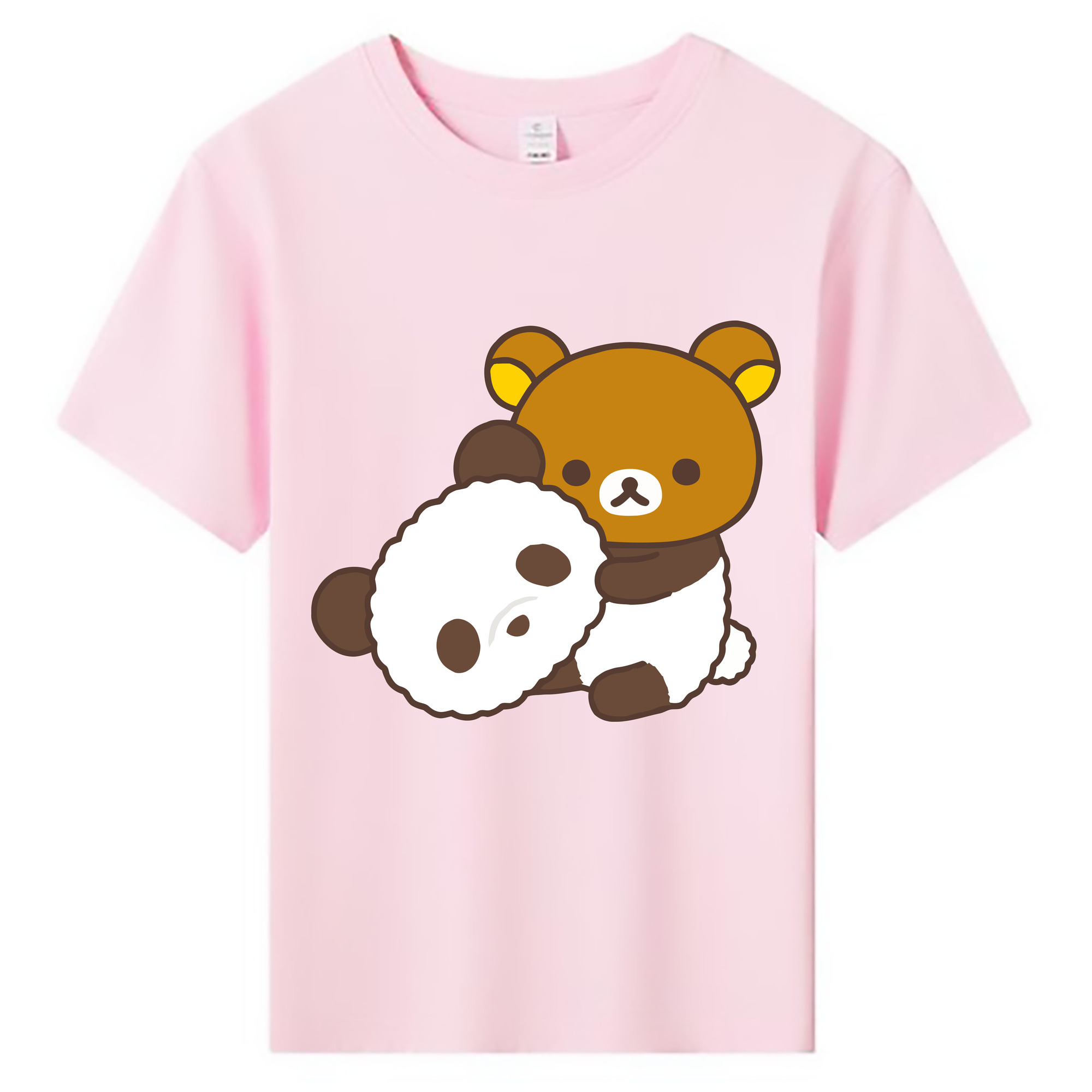 （画像用） リラックマ リラックマ キイロイトリ Rilakkuma Korilakkuma Kiiroitori 綿100％キッズTシャツ（フロントプリント）