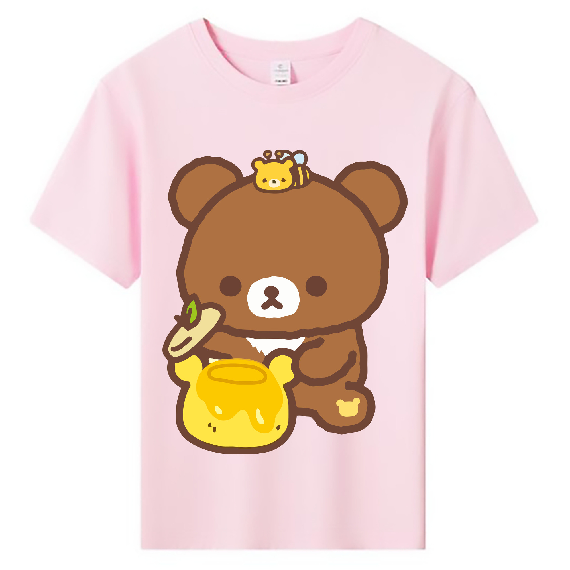 （画像用） リラックマ リラックマ キイロイトリ Rilakkuma Korilakkuma Kiiroitori 綿100％キッズTシャツ（フロントプリント）