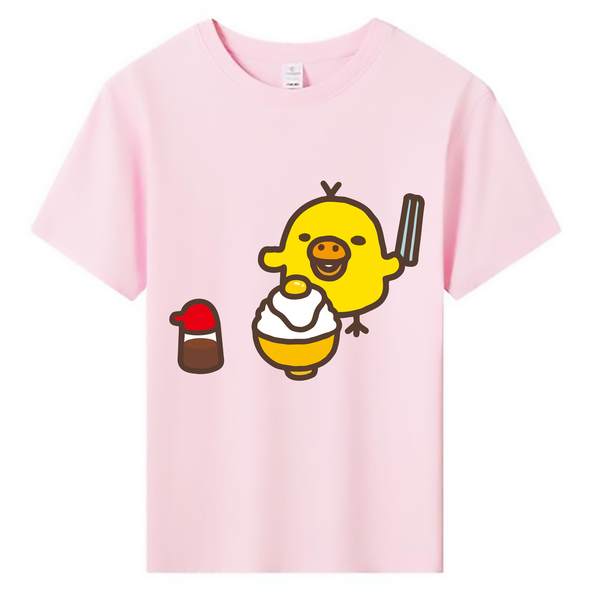 （画像用） リラックマ リラックマ キイロイトリ Rilakkuma Korilakkuma Kiiroitori 綿100％キッズTシャツ（フロントプリント）