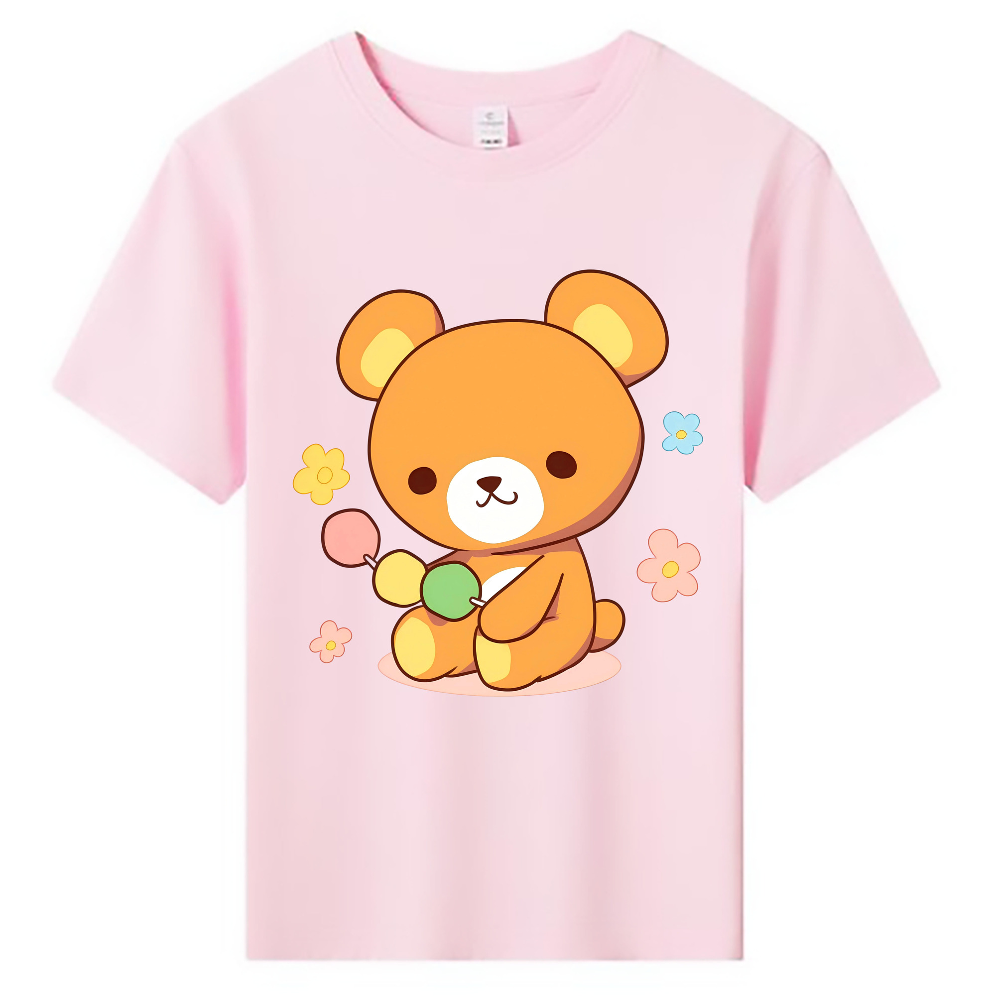 （画像用） リラックマ リラックマ キイロイトリ Rilakkuma Korilakkuma Kiiroitori 綿100％キッズTシャツ（フロントプリント）