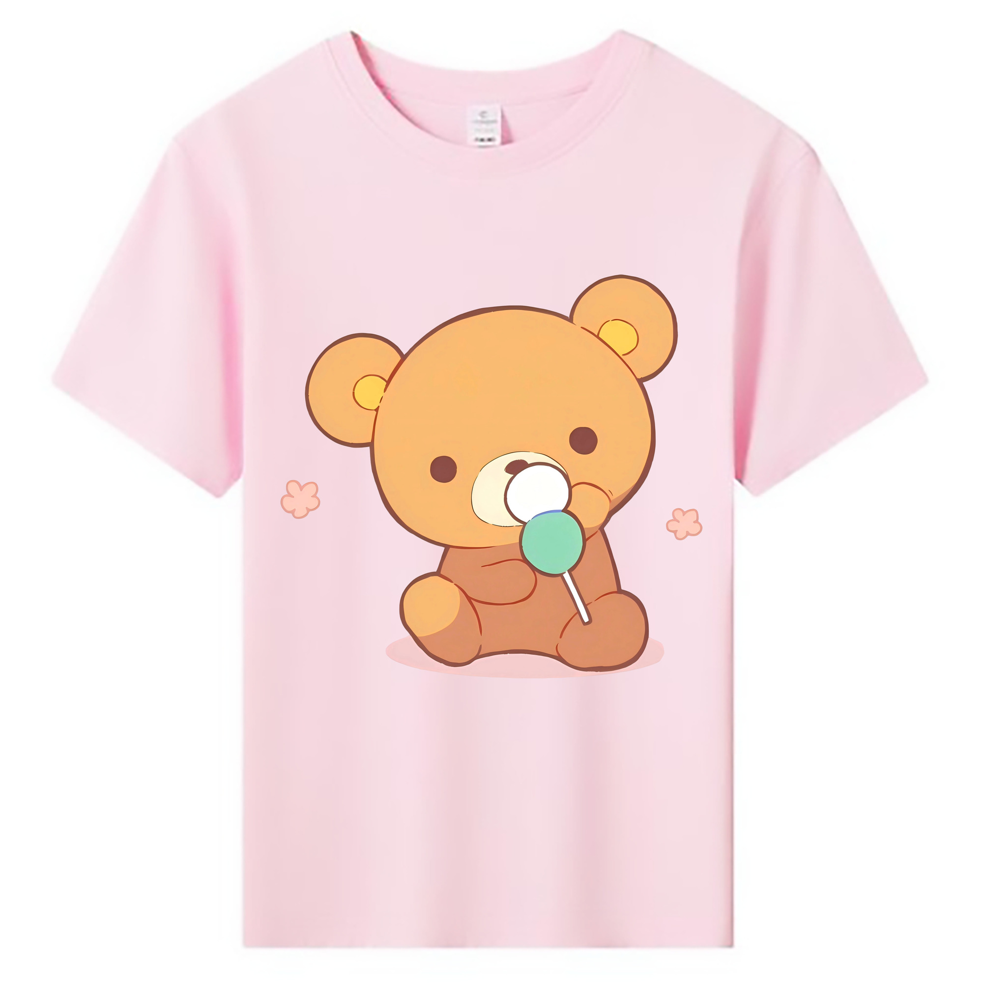 （画像用） リラックマ リラックマ キイロイトリ Rilakkuma Korilakkuma Kiiroitori 綿100％キッズTシャツ（フロントプリント）