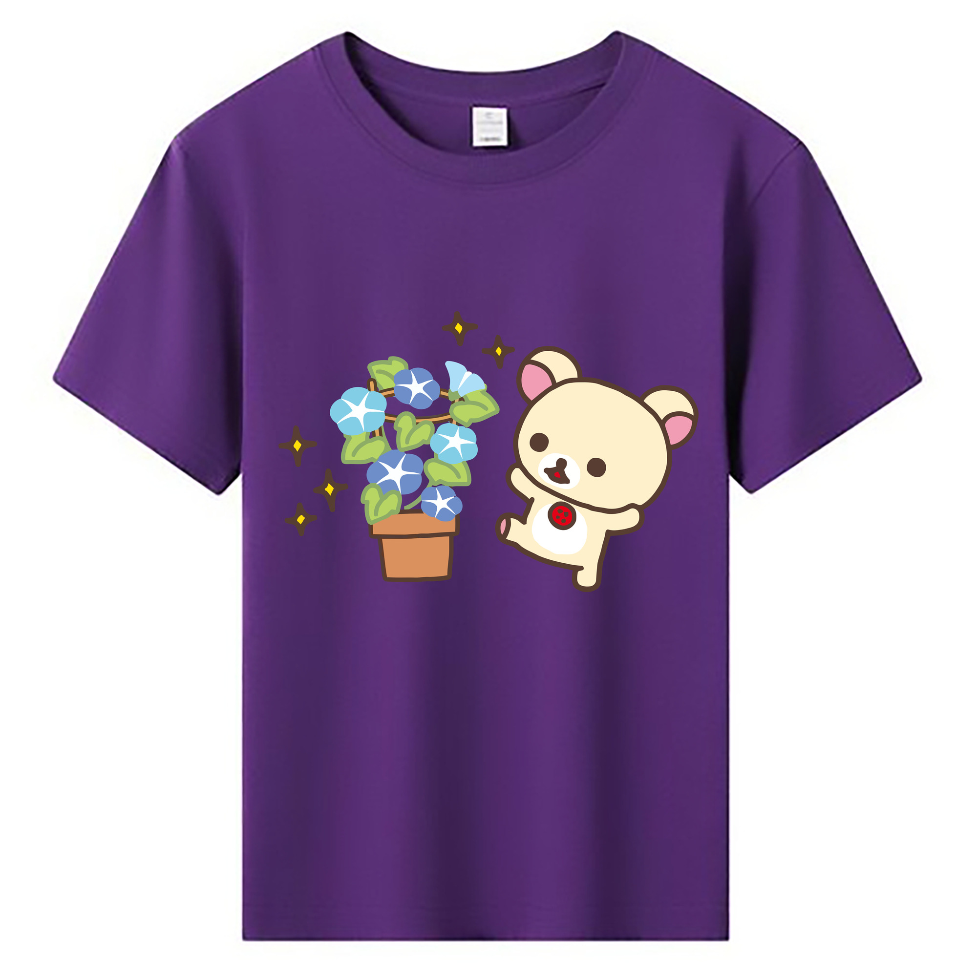 （画像用） リラックマ リラックマ キイロイトリ Rilakkuma Korilakkuma Kiiroitori 綿100％キッズTシャツ（フロントプリント）