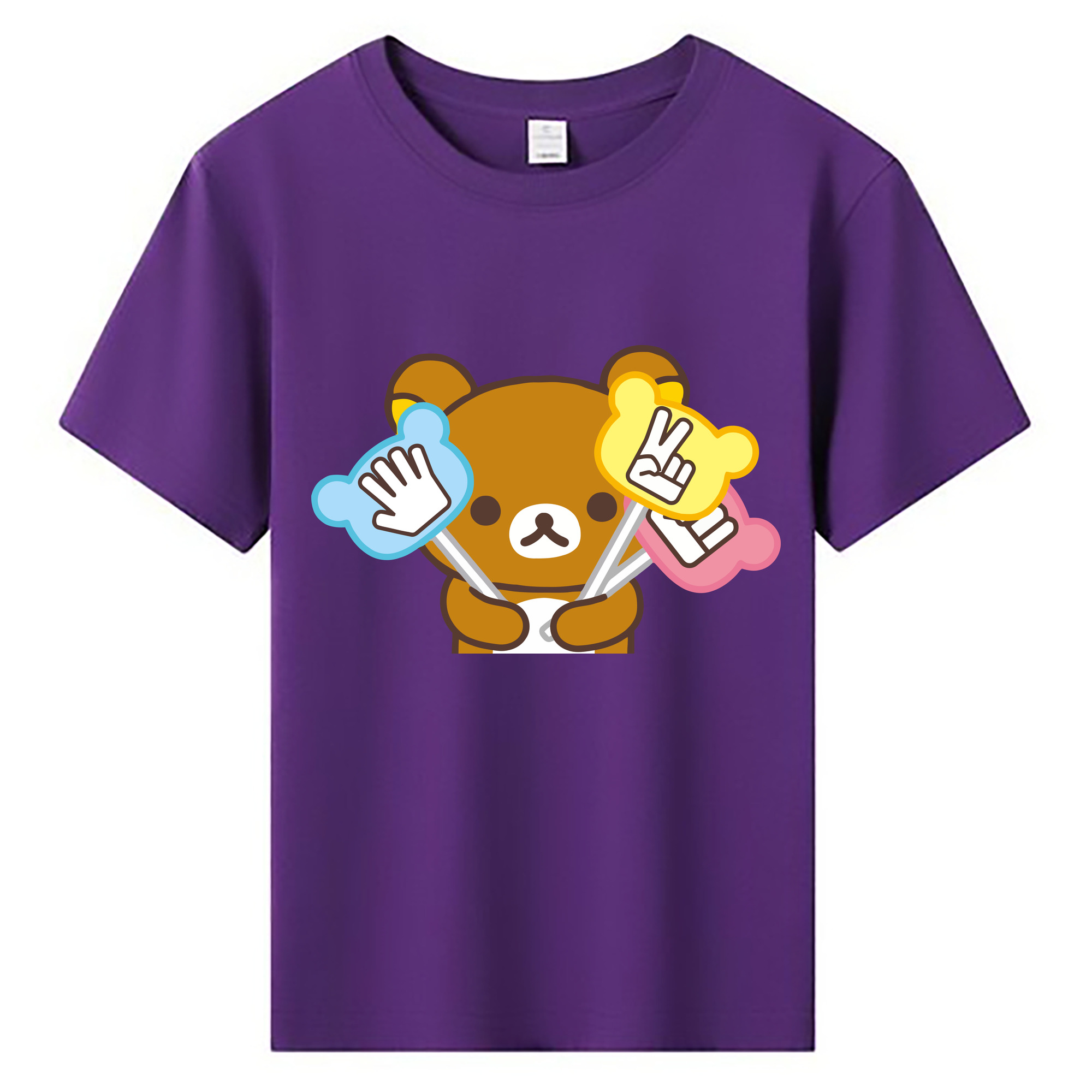 （画像用） リラックマ リラックマ キイロイトリ Rilakkuma Korilakkuma Kiiroitori 綿100％キッズTシャツ（フロントプリント）