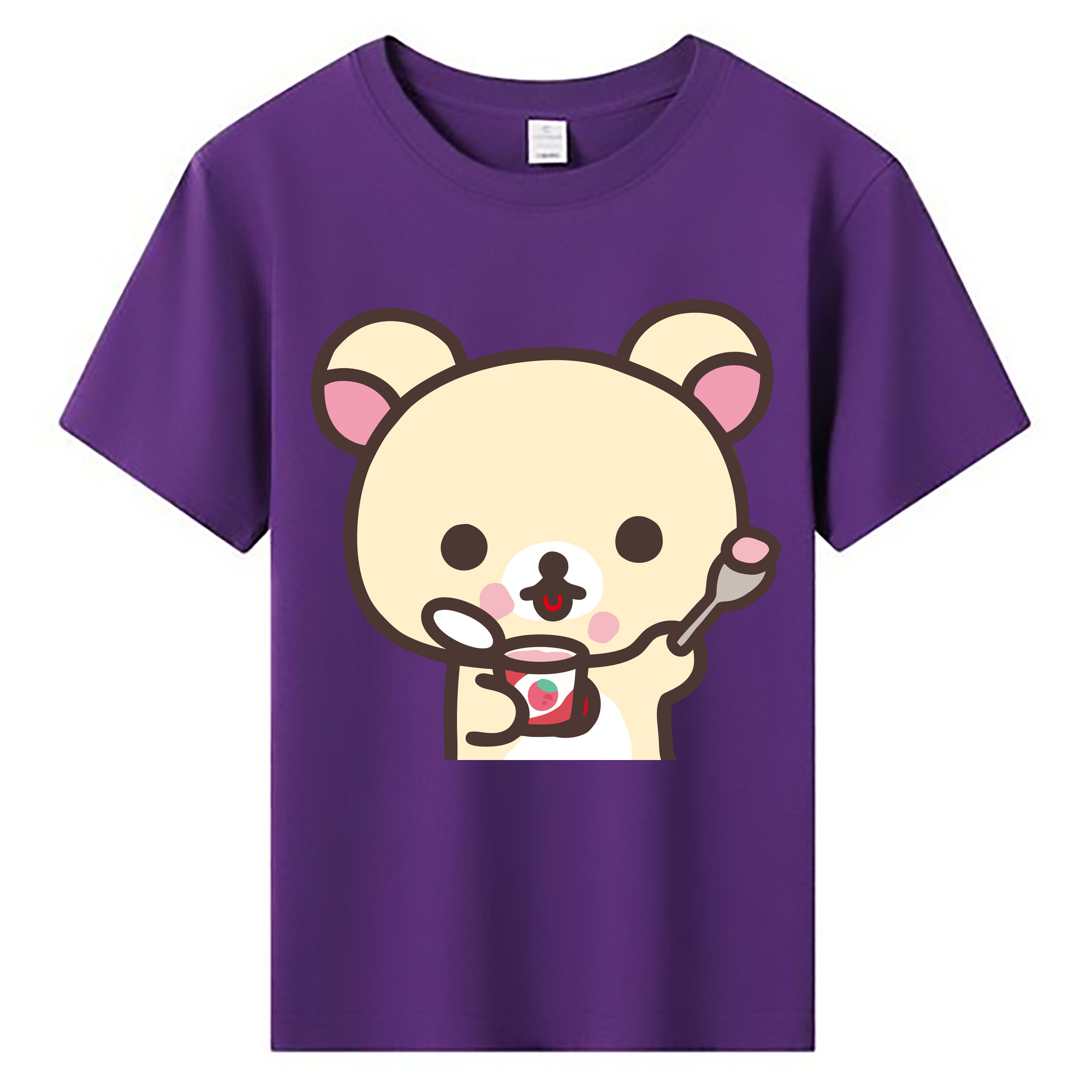 （画像用） リラックマ リラックマ キイロイトリ Rilakkuma Korilakkuma Kiiroitori 綿100％キッズTシャツ（フロントプリント）