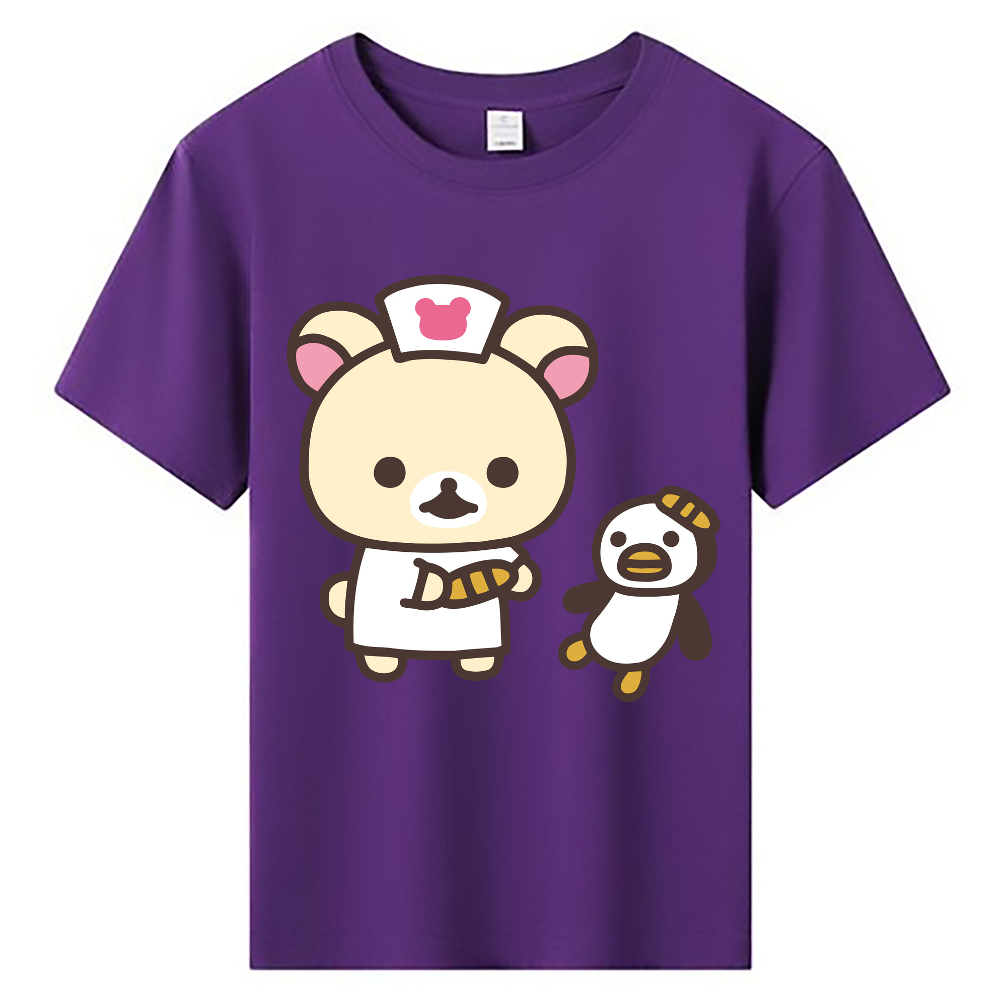（画像用） リラックマ リラックマ キイロイトリ Rilakkuma Korilakkuma Kiiroitori 綿100％キッズTシャツ（フロントプリント）
