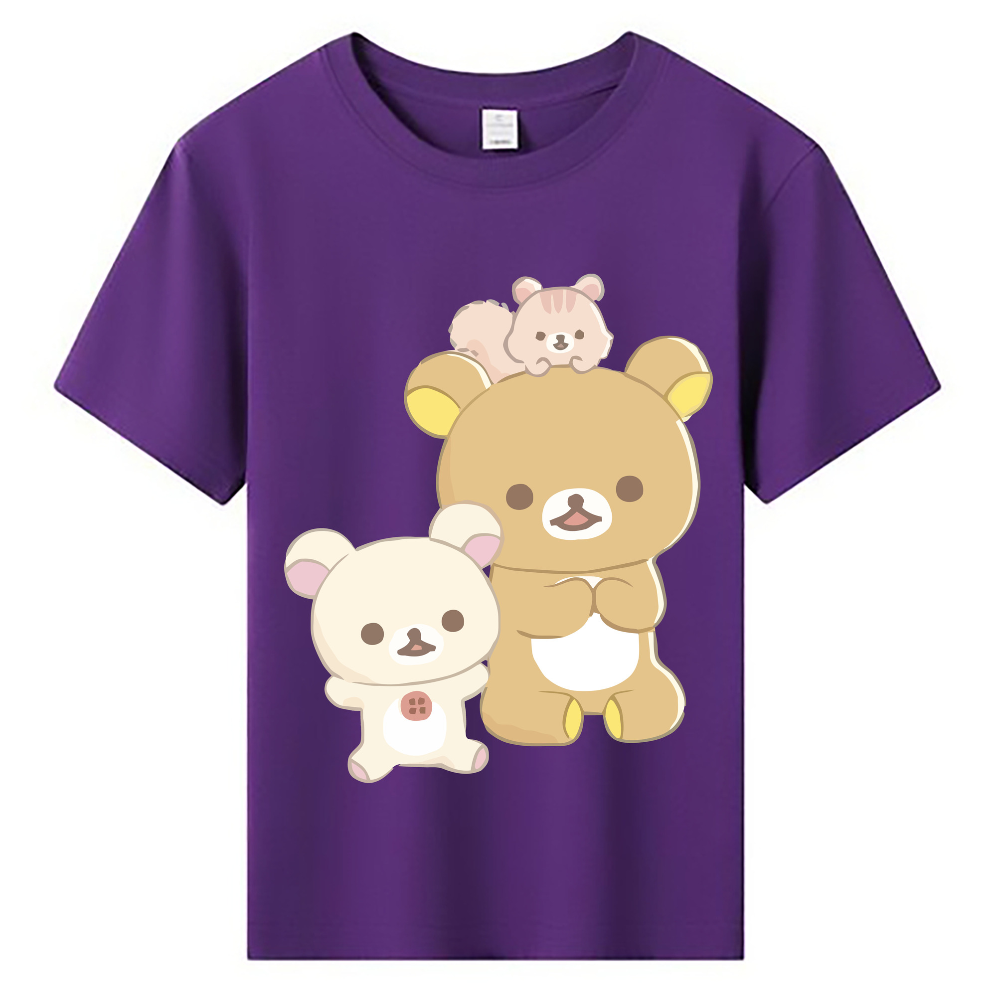 （画像用） リラックマ リラックマ キイロイトリ Rilakkuma Korilakkuma Kiiroitori 綿100％キッズTシャツ（フロントプリント）