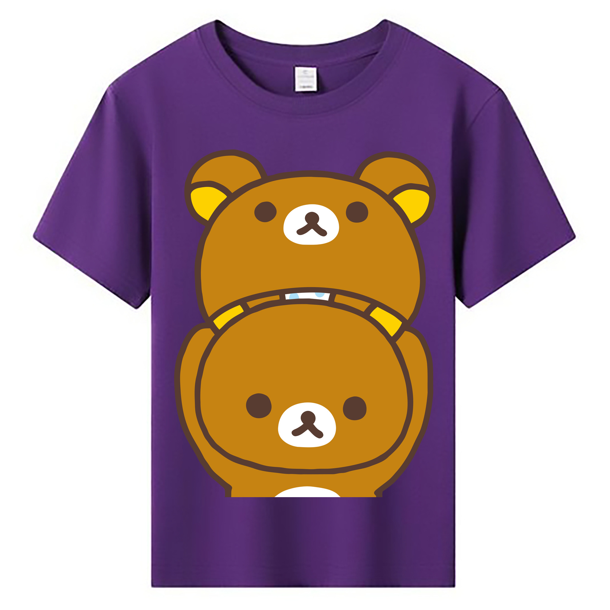 （画像用） リラックマ リラックマ キイロイトリ Rilakkuma Korilakkuma Kiiroitori 綿100％キッズTシャツ（フロントプリント）