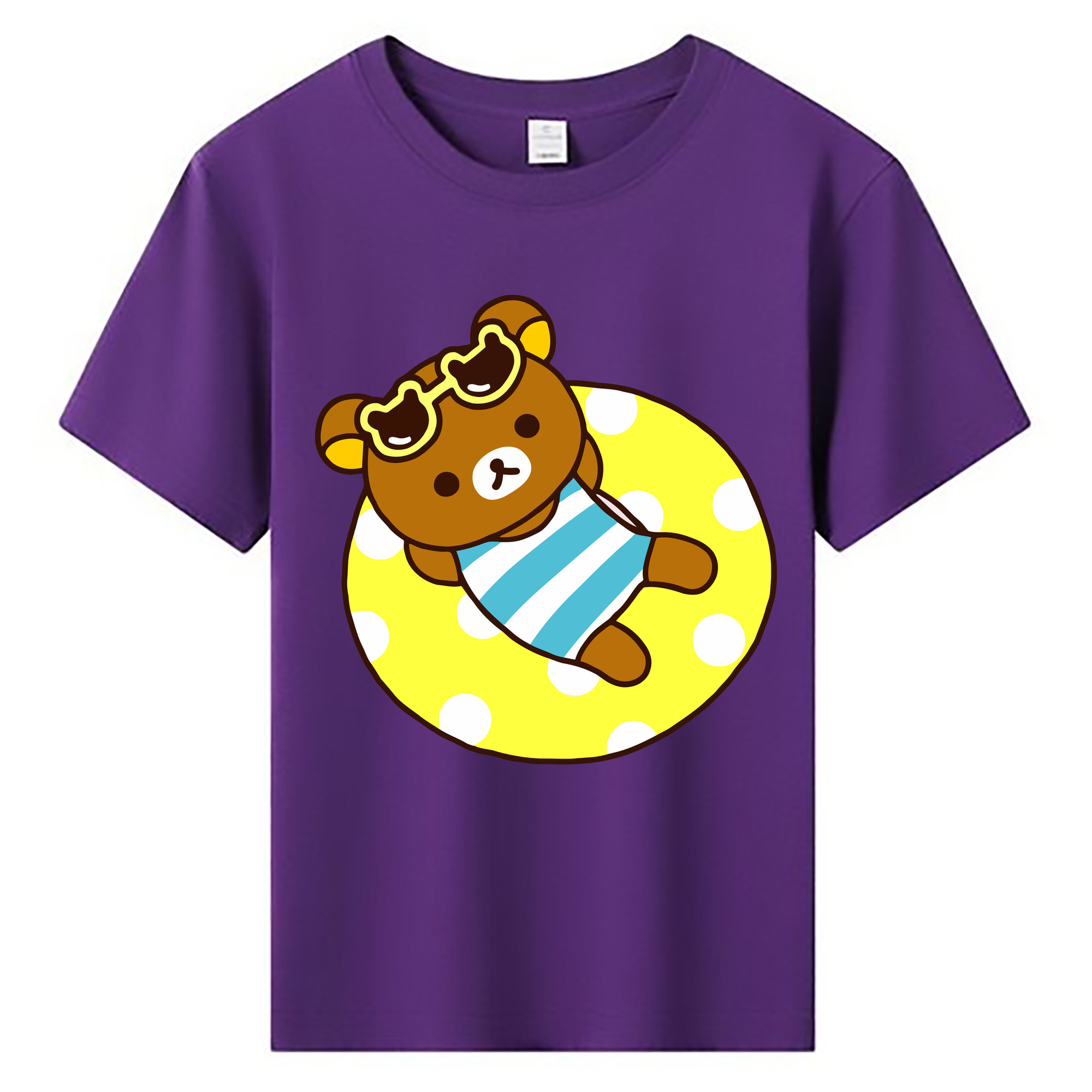 （画像用） リラックマ リラックマ キイロイトリ Rilakkuma Korilakkuma Kiiroitori 綿100％キッズTシャツ（フロントプリント）