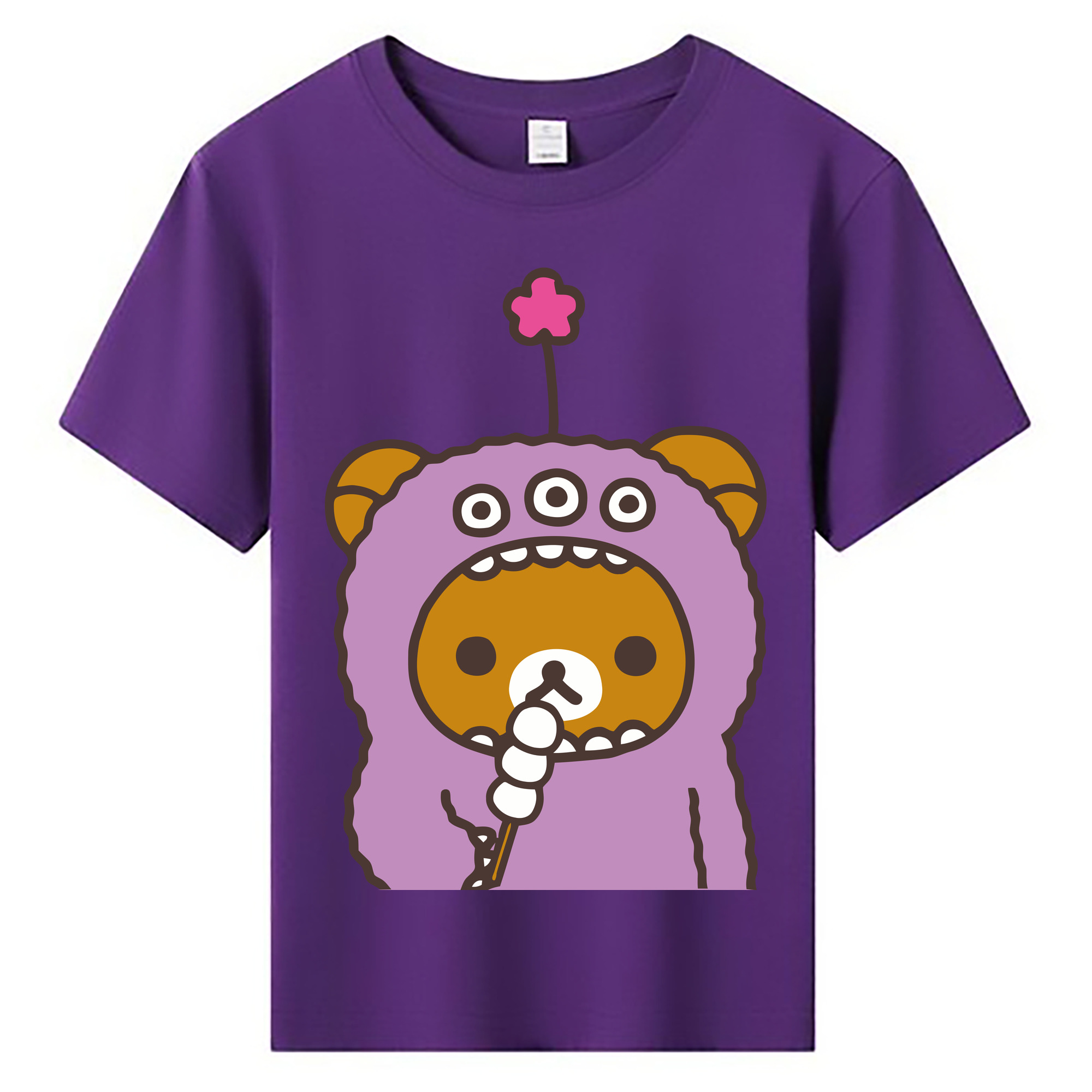 （画像用） リラックマ リラックマ キイロイトリ Rilakkuma Korilakkuma Kiiroitori 綿100％キッズTシャツ（フロントプリント）