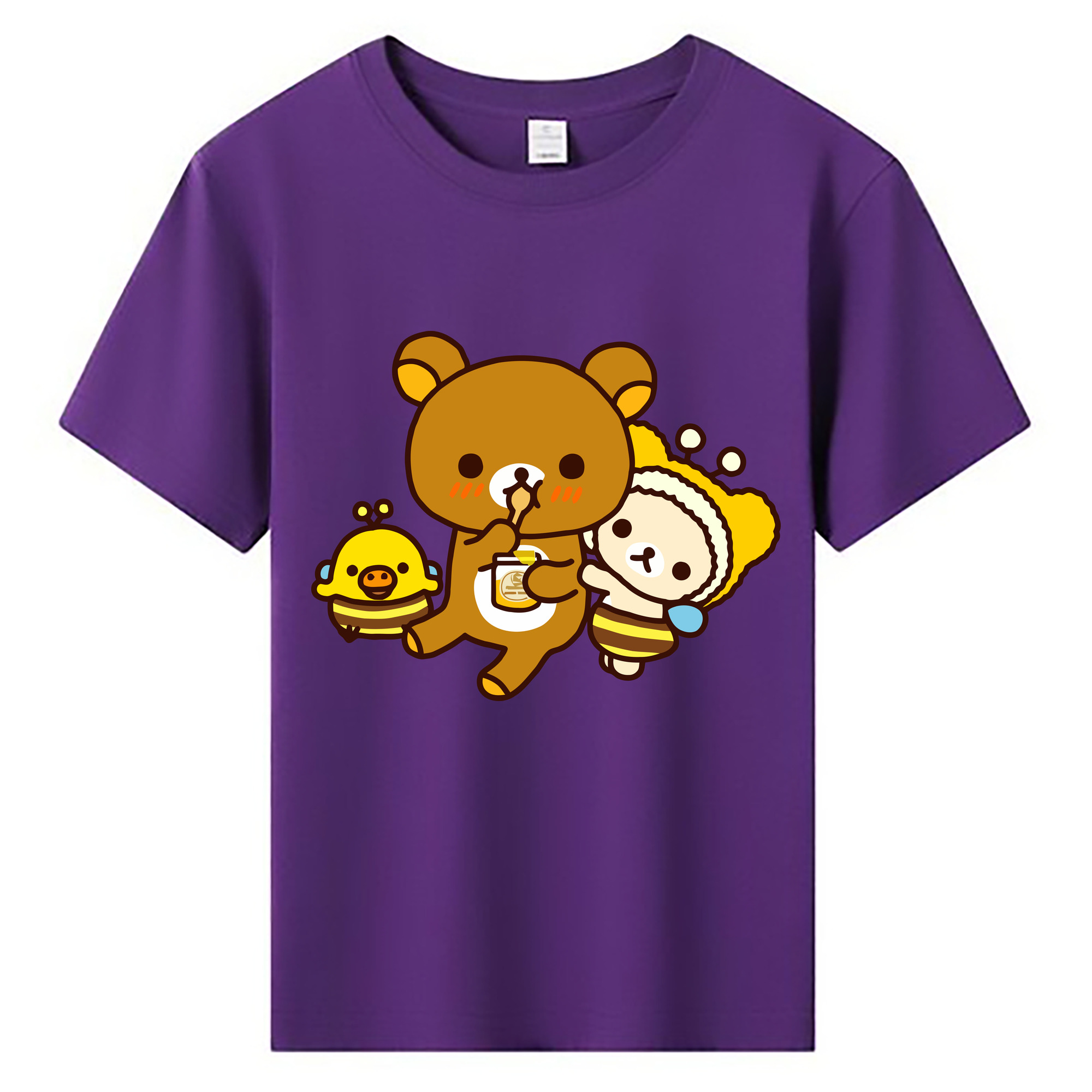 （画像用） リラックマ リラックマ キイロイトリ Rilakkuma Korilakkuma Kiiroitori 綿100％キッズTシャツ（フロントプリント）