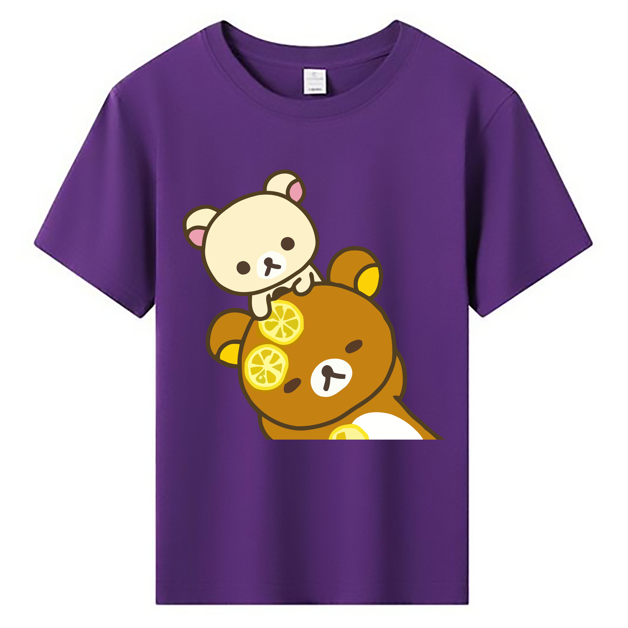 （画像用） リラックマ リラックマ キイロイトリ Rilakkuma Korilakkuma Kiiroitori 綿100％キッズTシャツ（フロントプリント）