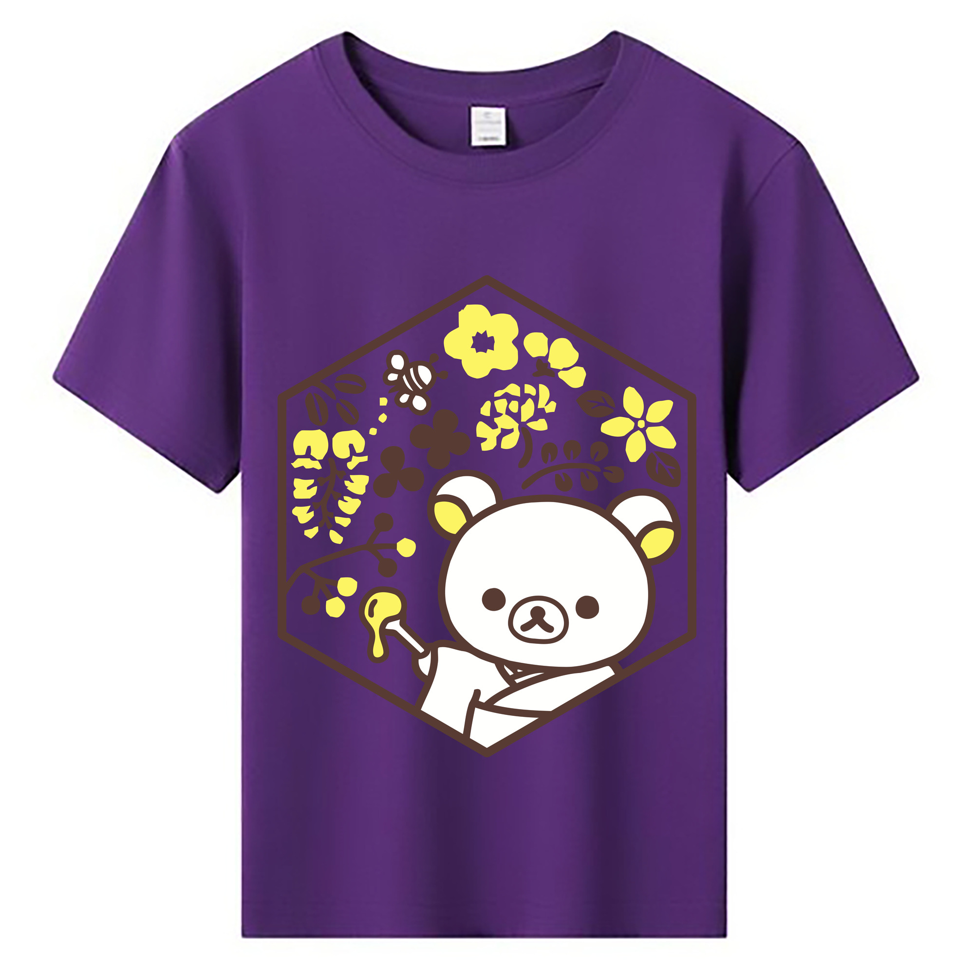 （画像用） リラックマ リラックマ キイロイトリ Rilakkuma Korilakkuma Kiiroitori 綿100％キッズTシャツ（フロントプリント）