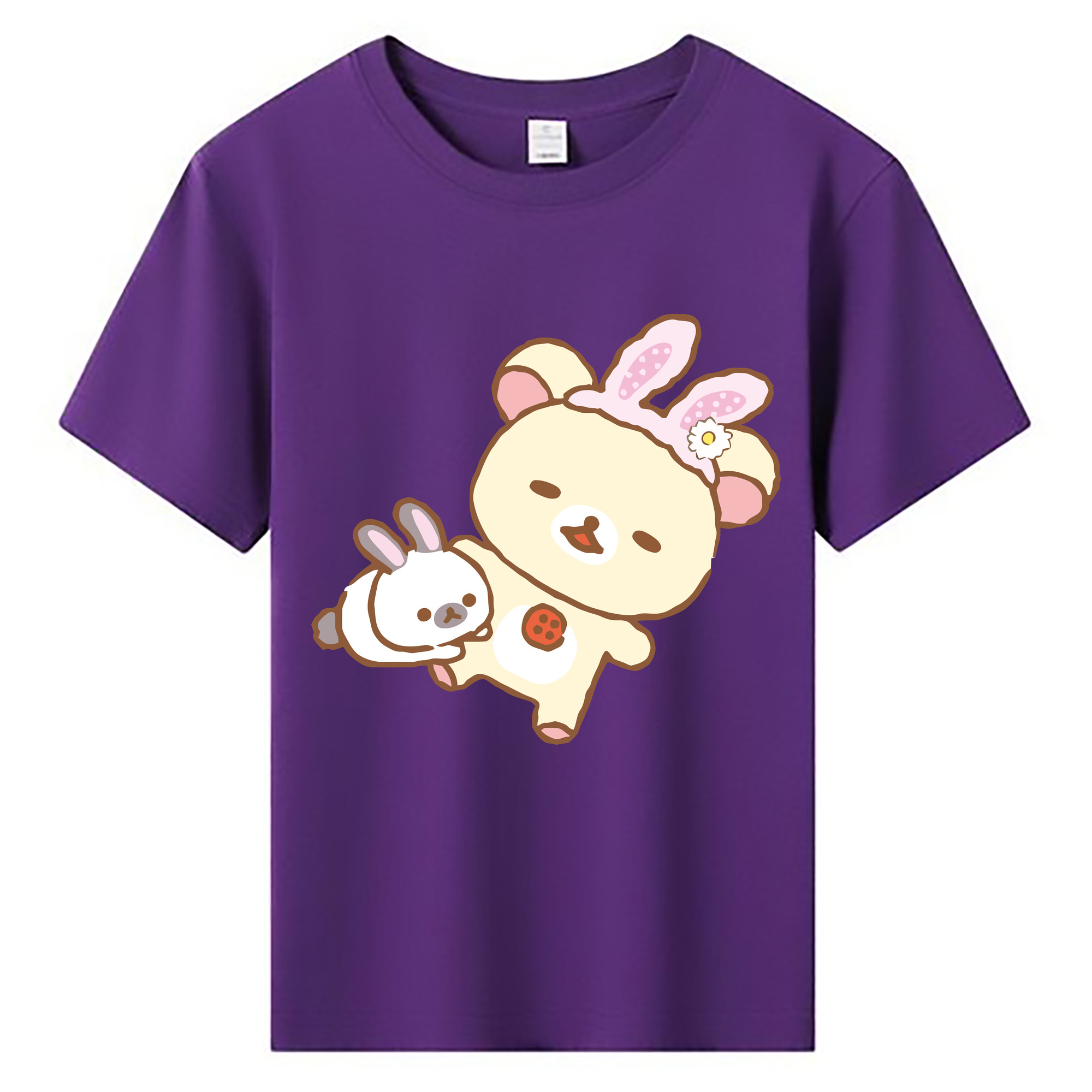 （画像用） リラックマ リラックマ キイロイトリ Rilakkuma Korilakkuma Kiiroitori 綿100％キッズTシャツ（フロントプリント）